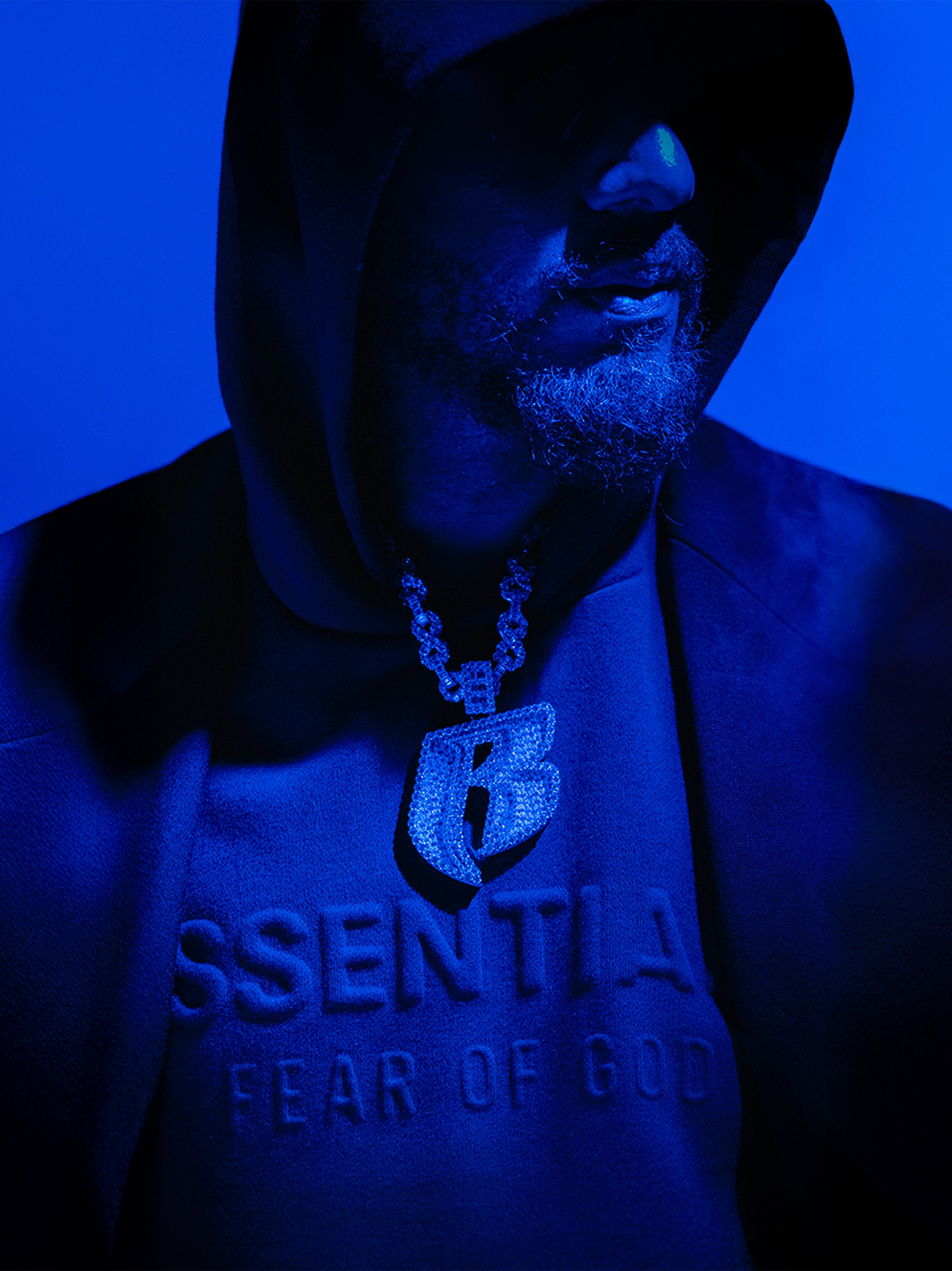 Essentials Embossed Classic Fleece Hoodie Vintage Black