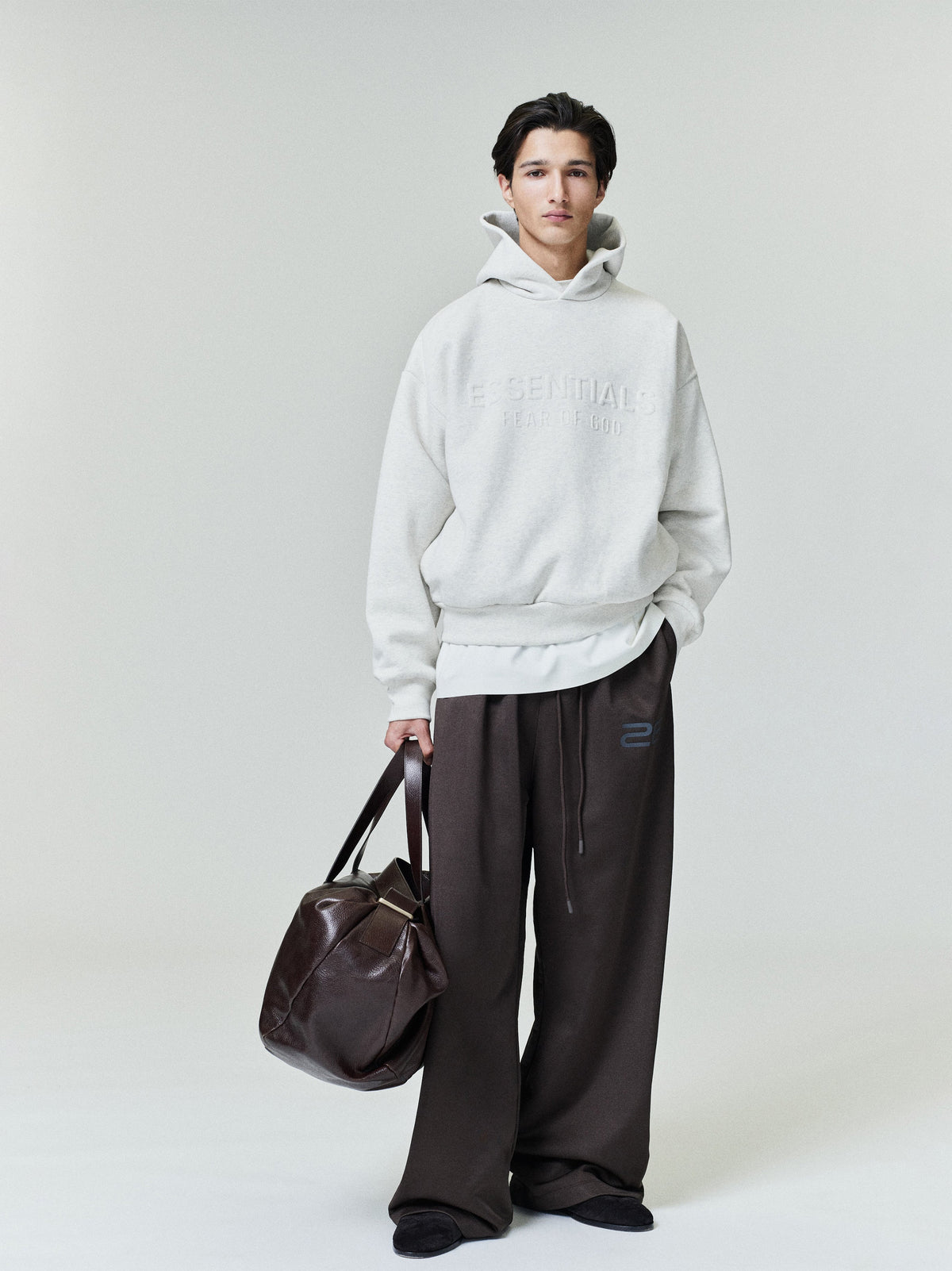 Essentials Satin Fleece Lounge Sweatpant Brown