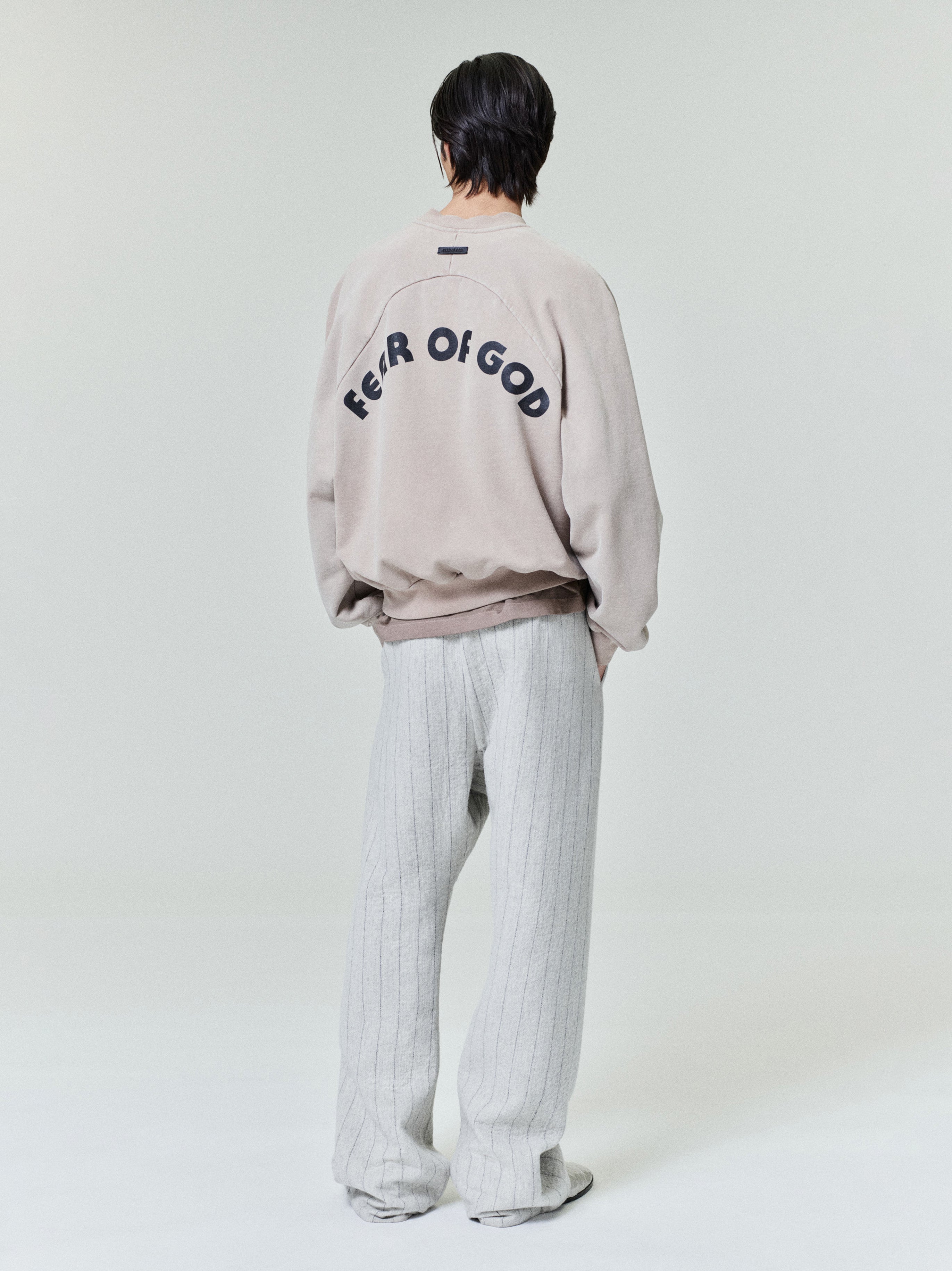 Essentials Double Face Wool Baseball Flared Pants Light Beige/Black