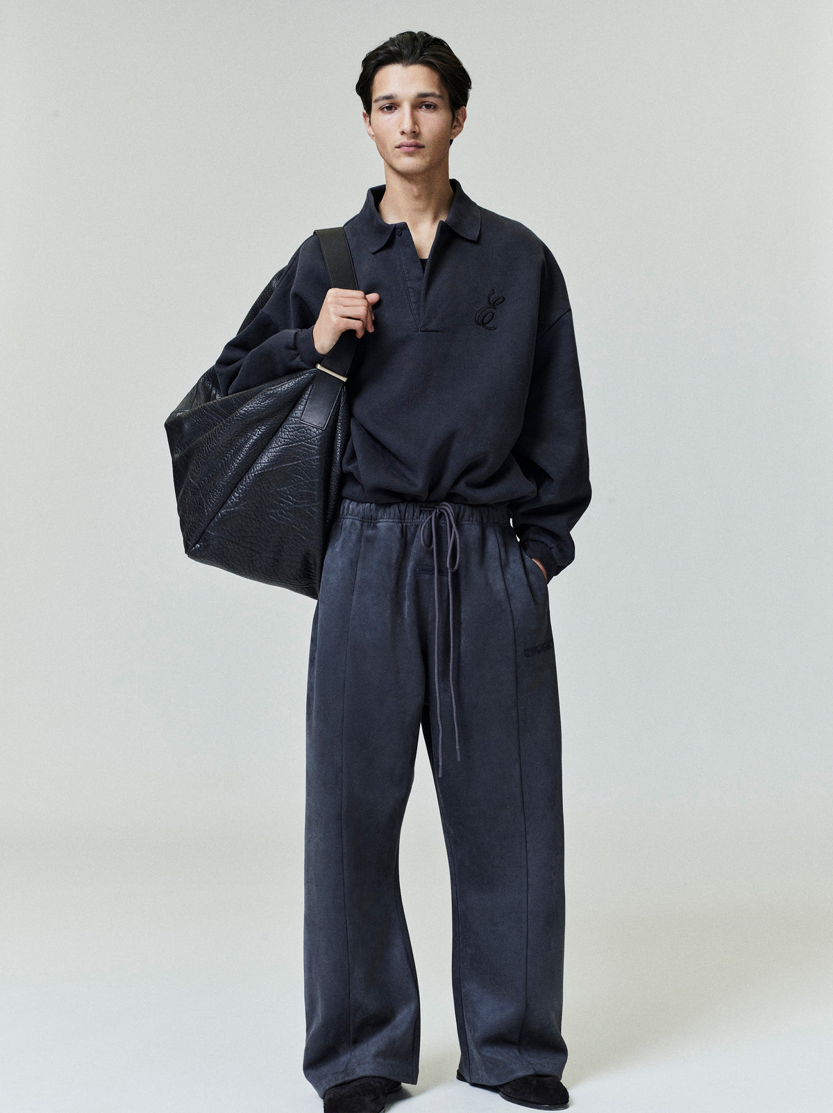 Essentials Suede Fleece Flare Sweatpant Iron Grey