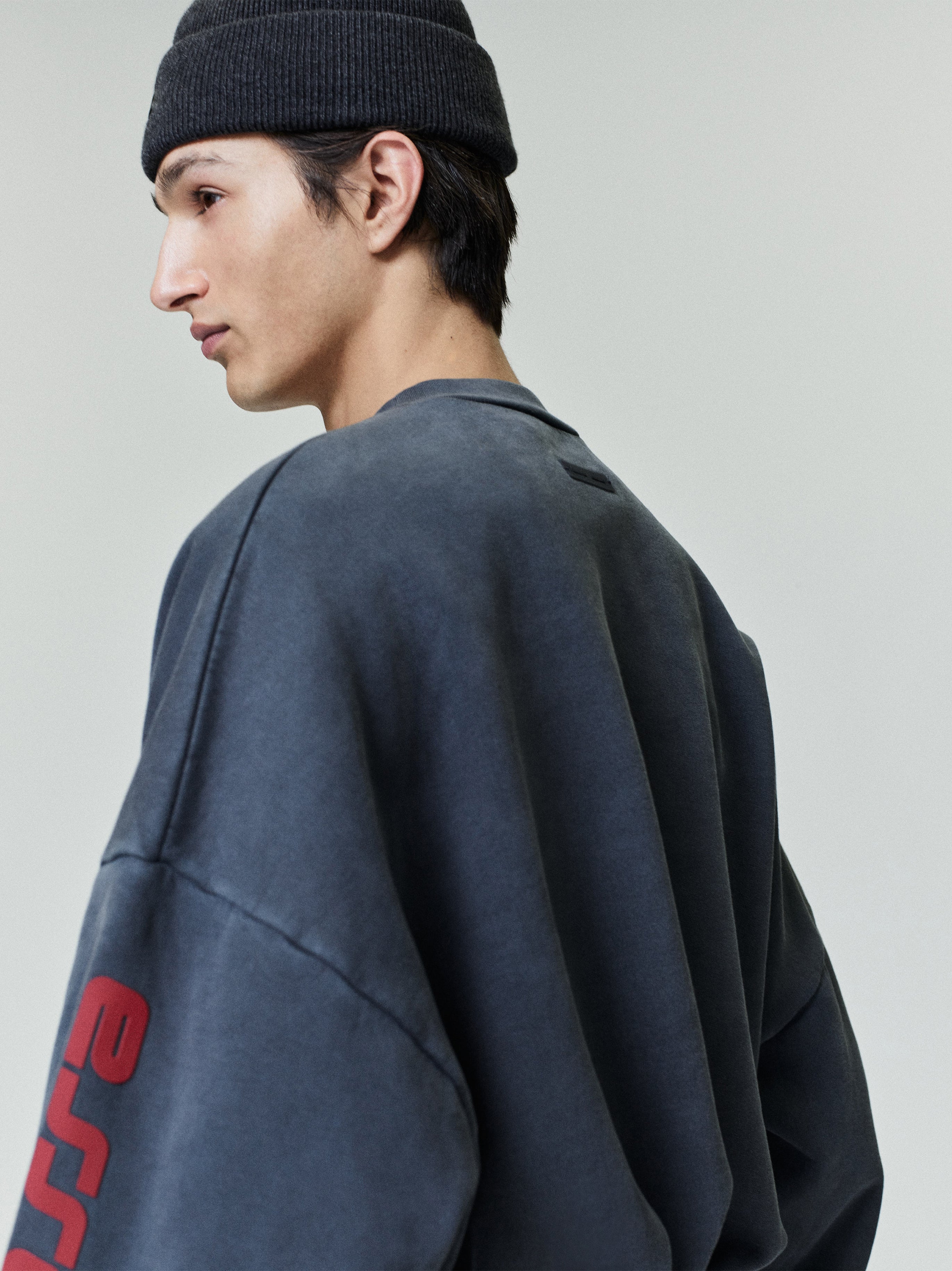 Essentials Chicago Heavy Fleece Cropped Sweatshirt Iron Grey