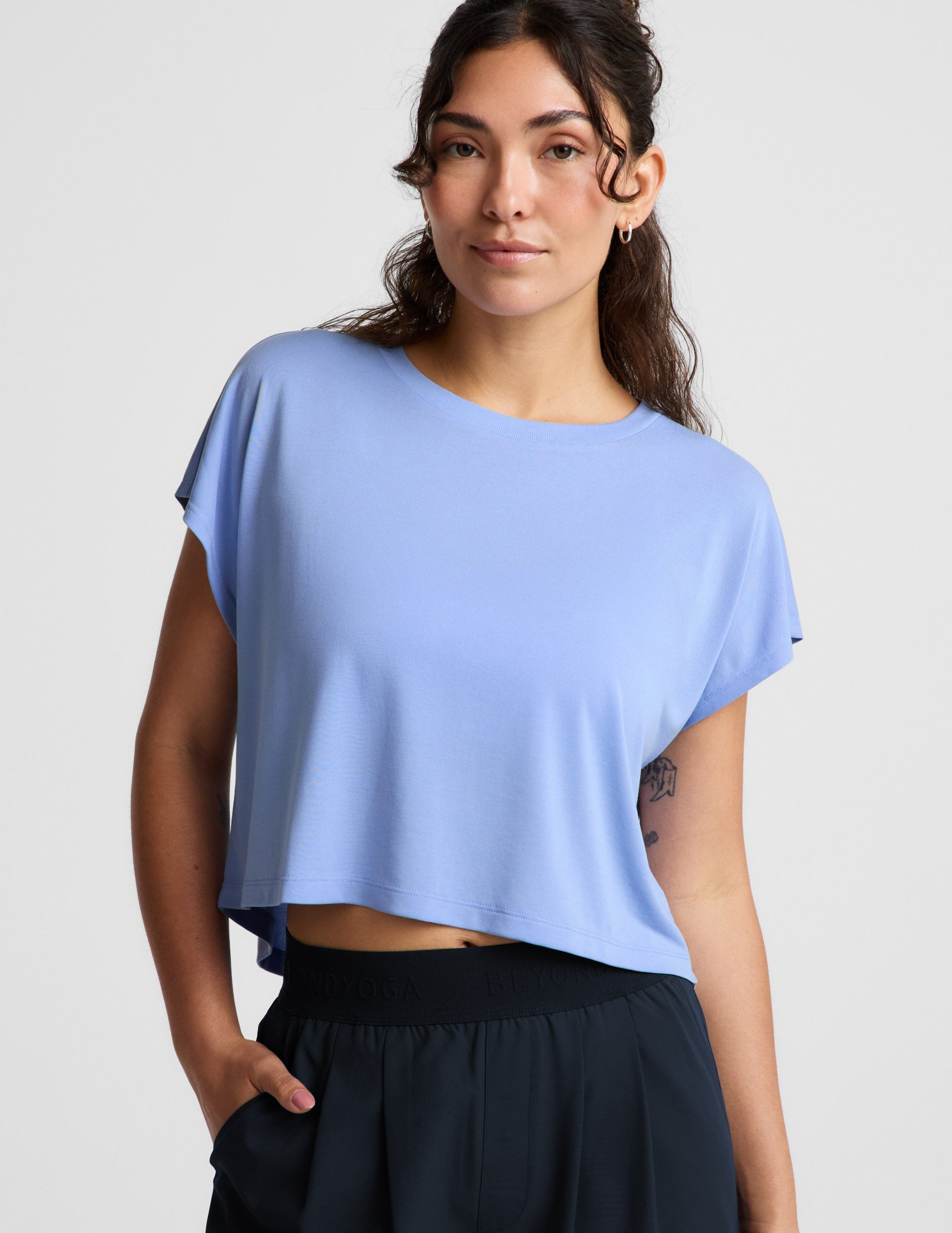 Beyond Yoga Studio Luxe Cropped Tee Women's