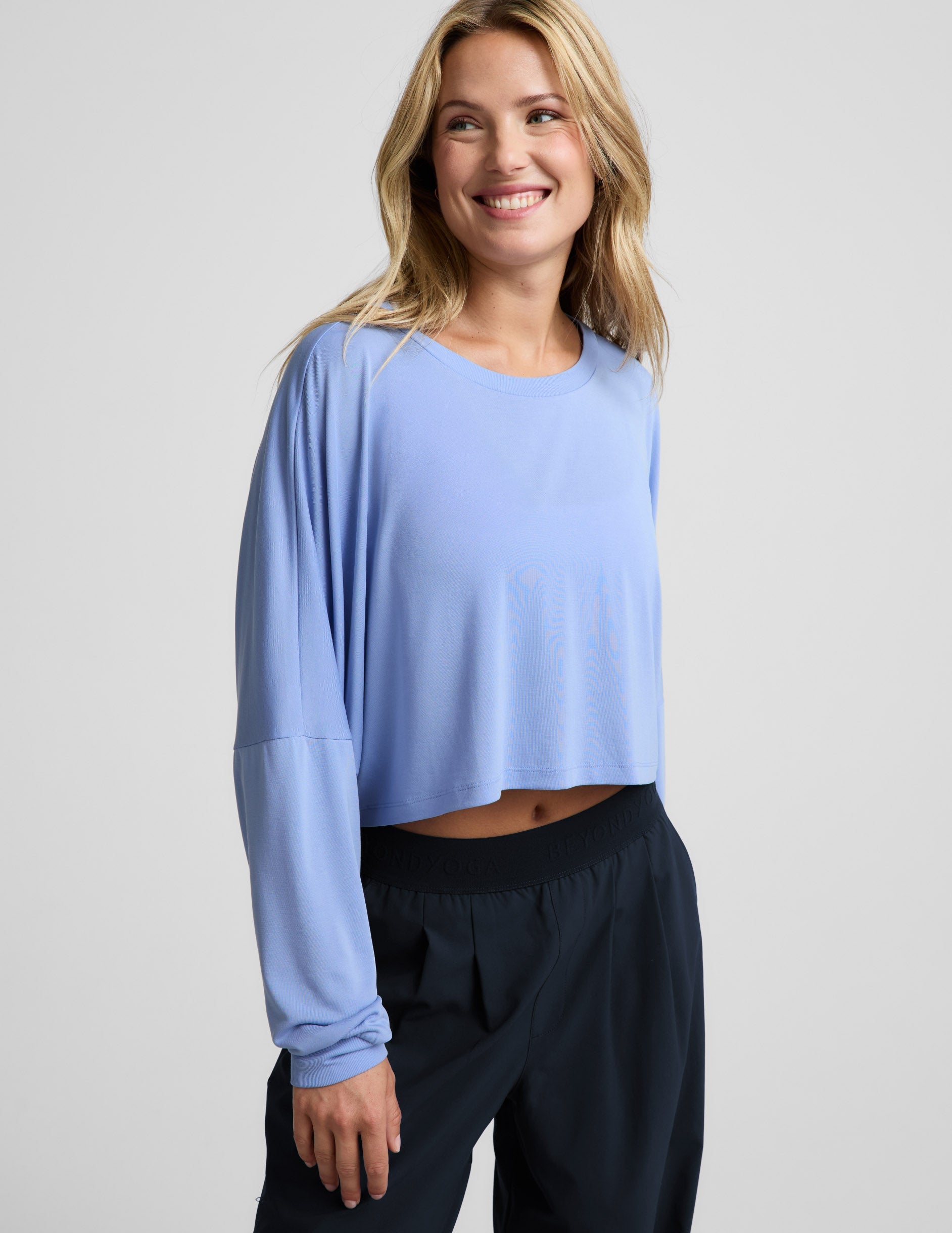 Beyond Yoga Studio Luxe Cropped Long Sleeve Tee Women's