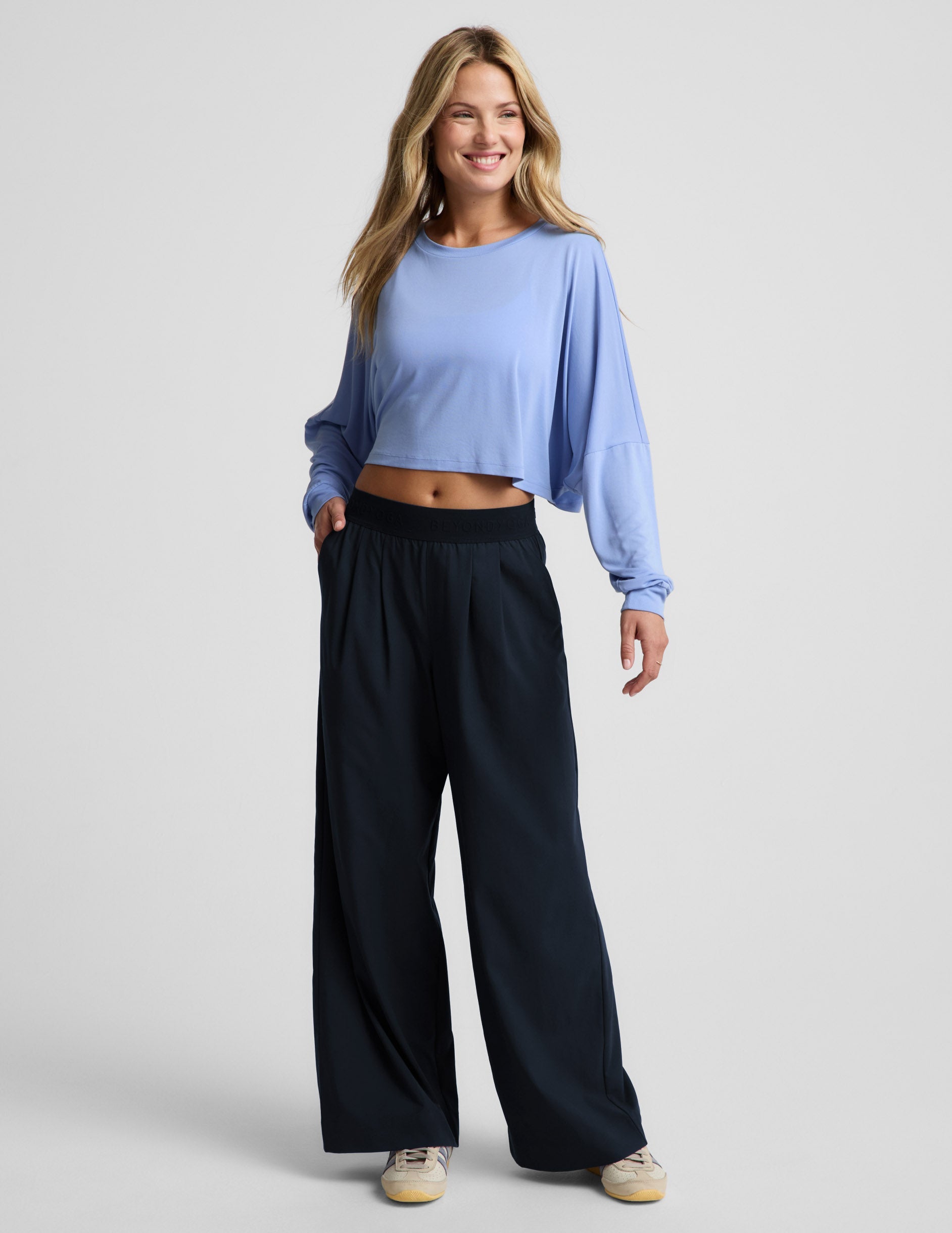 Beyond Yoga Studio Luxe Cropped Long Sleeve Tee Women's