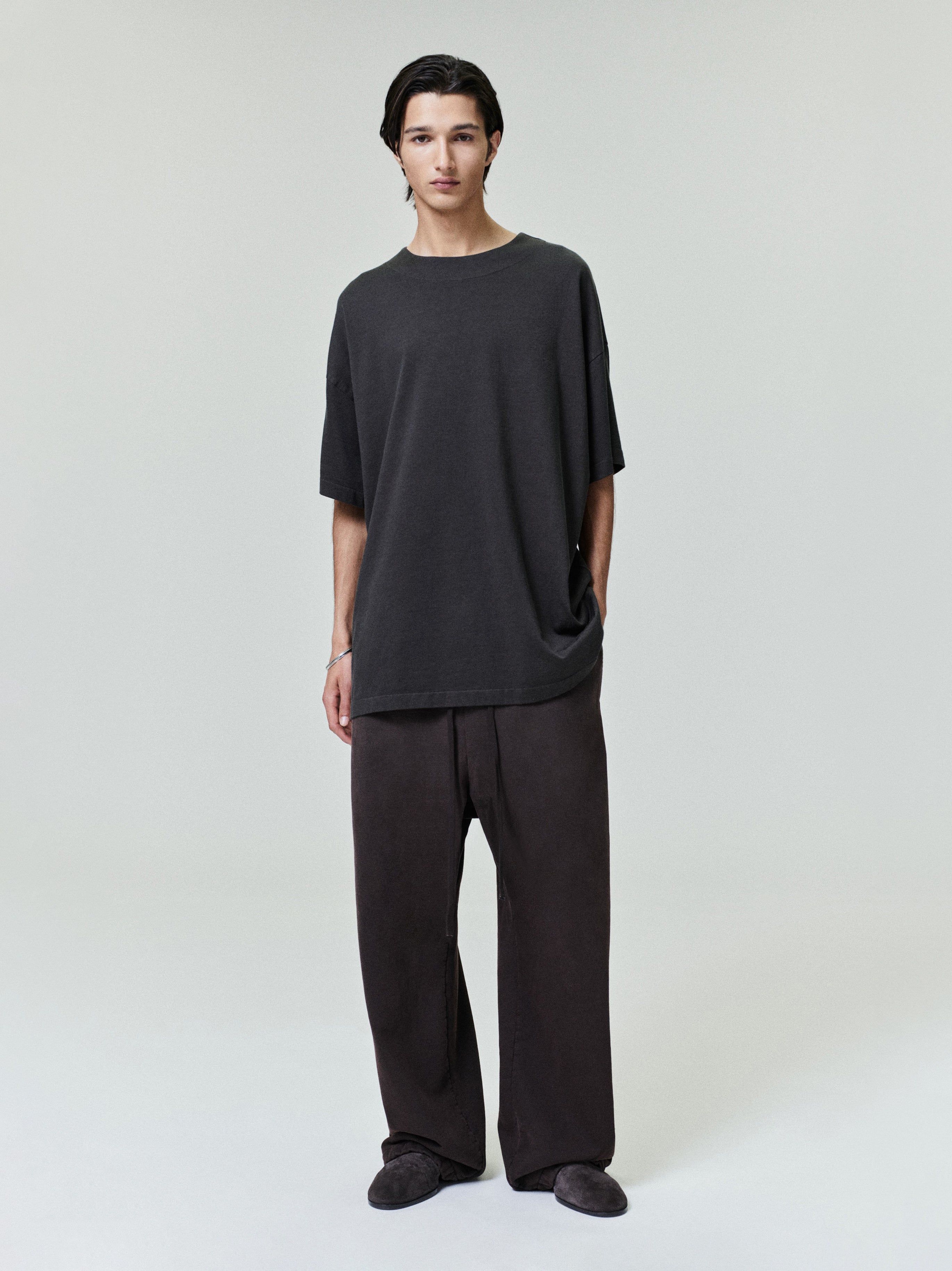 Essentials Sunfaded Wide Leg Sweatpant Dark Brown