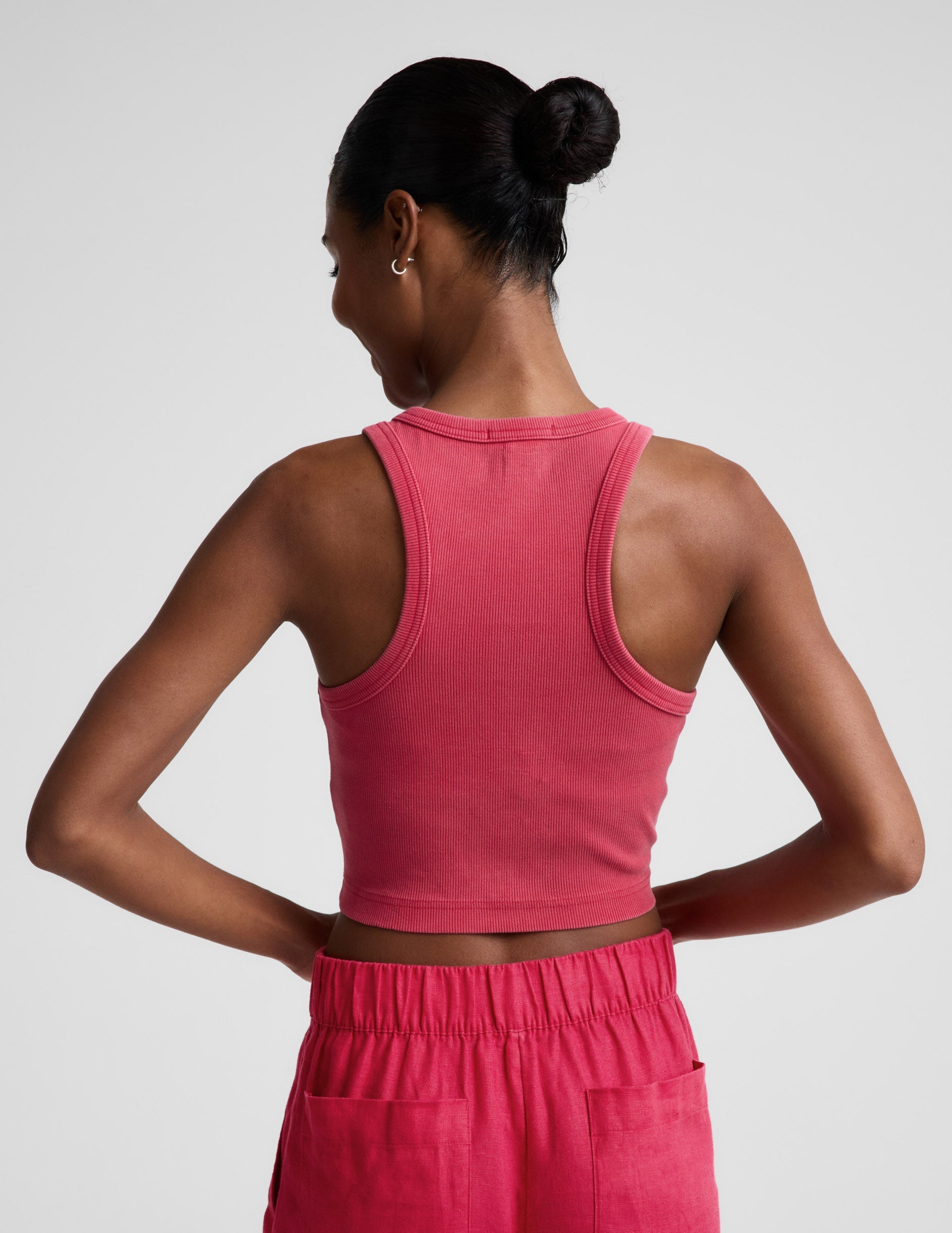 Beyond Yoga On Repeat Rib High Neck Cropped Tank Women's