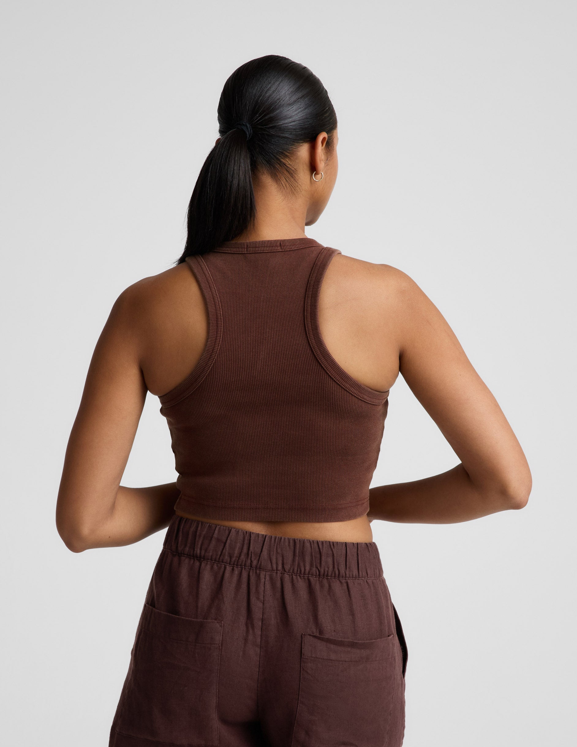Beyond Yoga On Repeat Rib High Neck Cropped Tank Women's