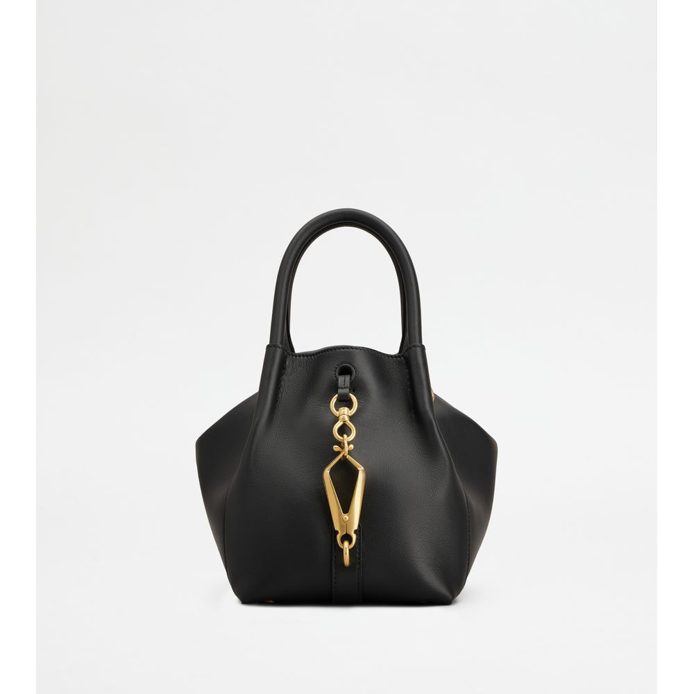 Tods Satchel In Leather Mini Black