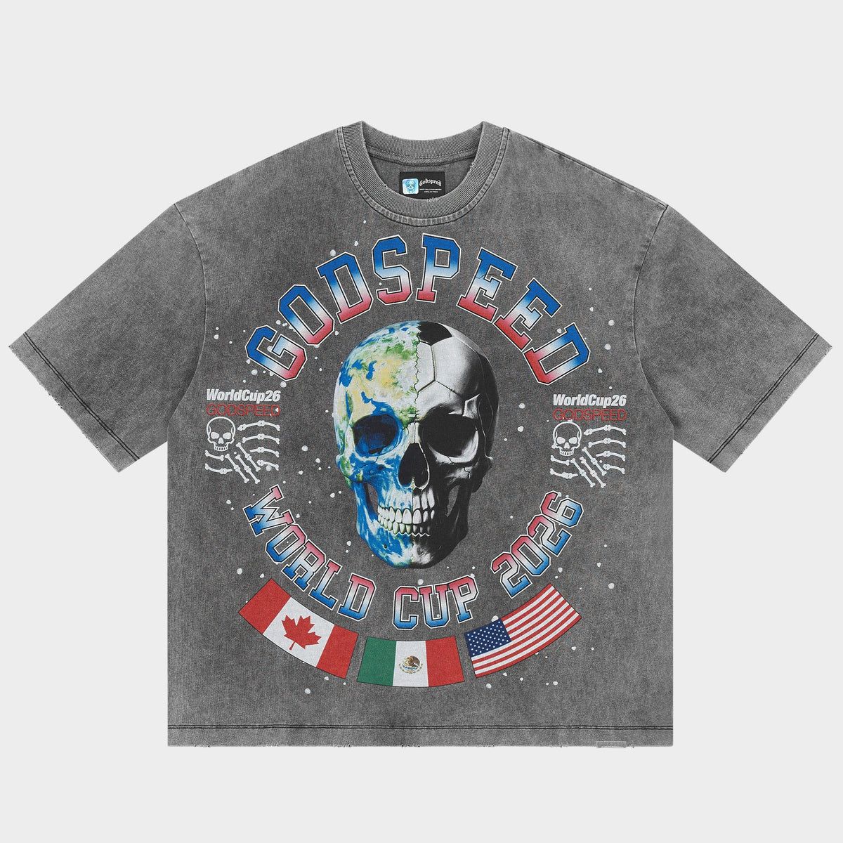 Godspeed Planet Fútbol T-Shirt (Grey)