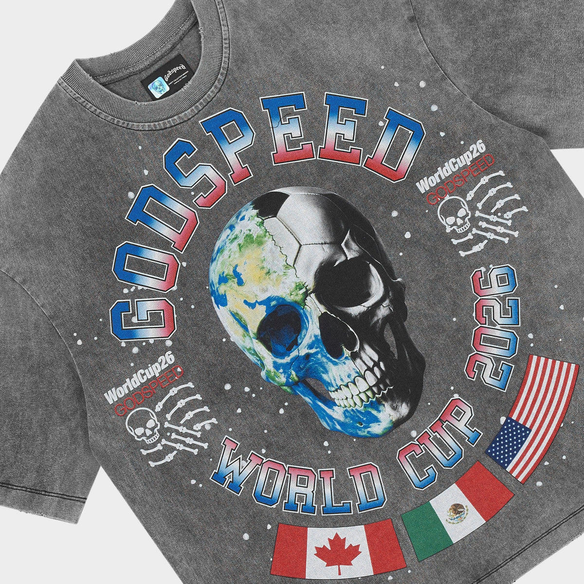 Godspeed Planet Fútbol T-Shirt (Grey)
