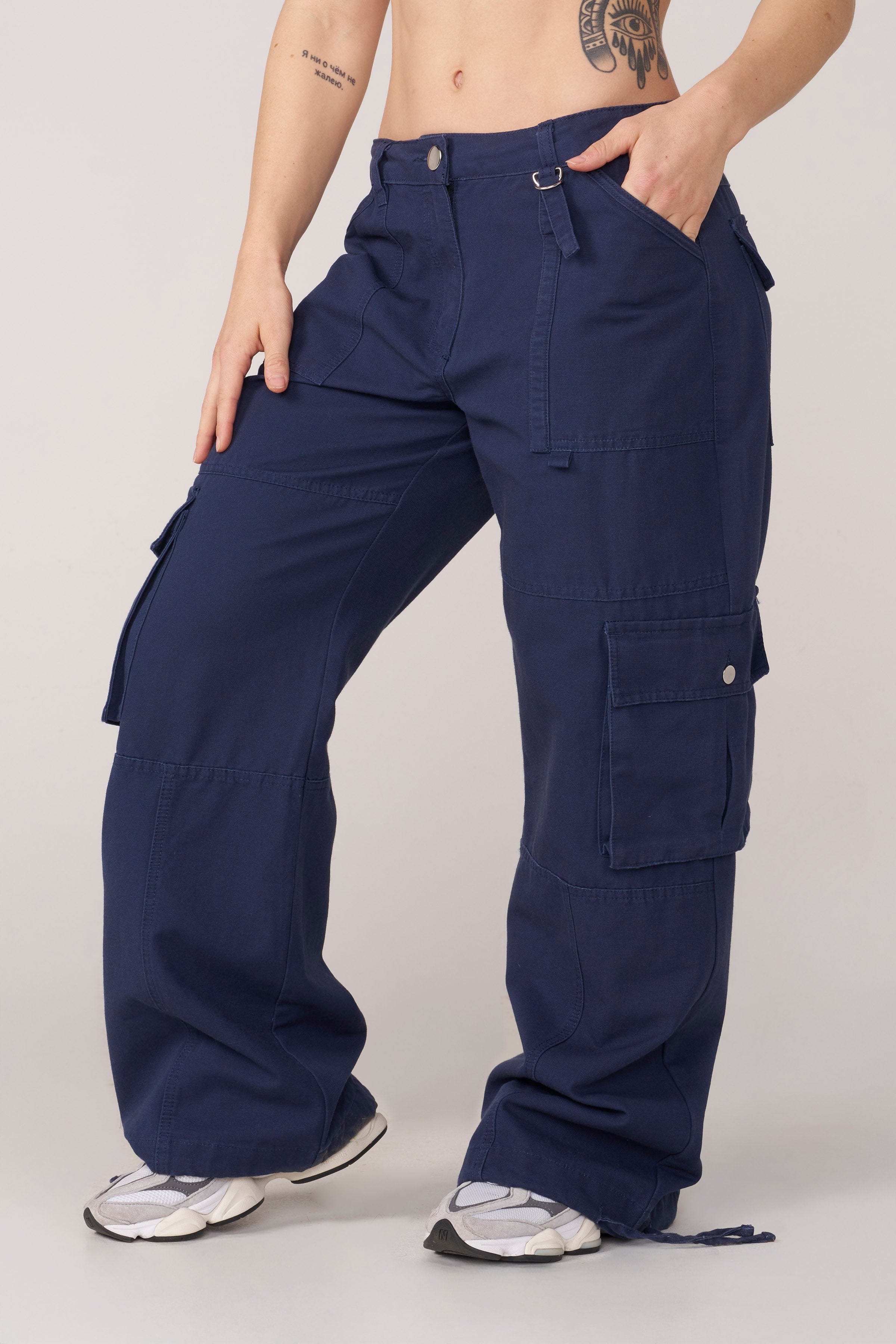 YoungLA W259 LB Cargos Muted Navy