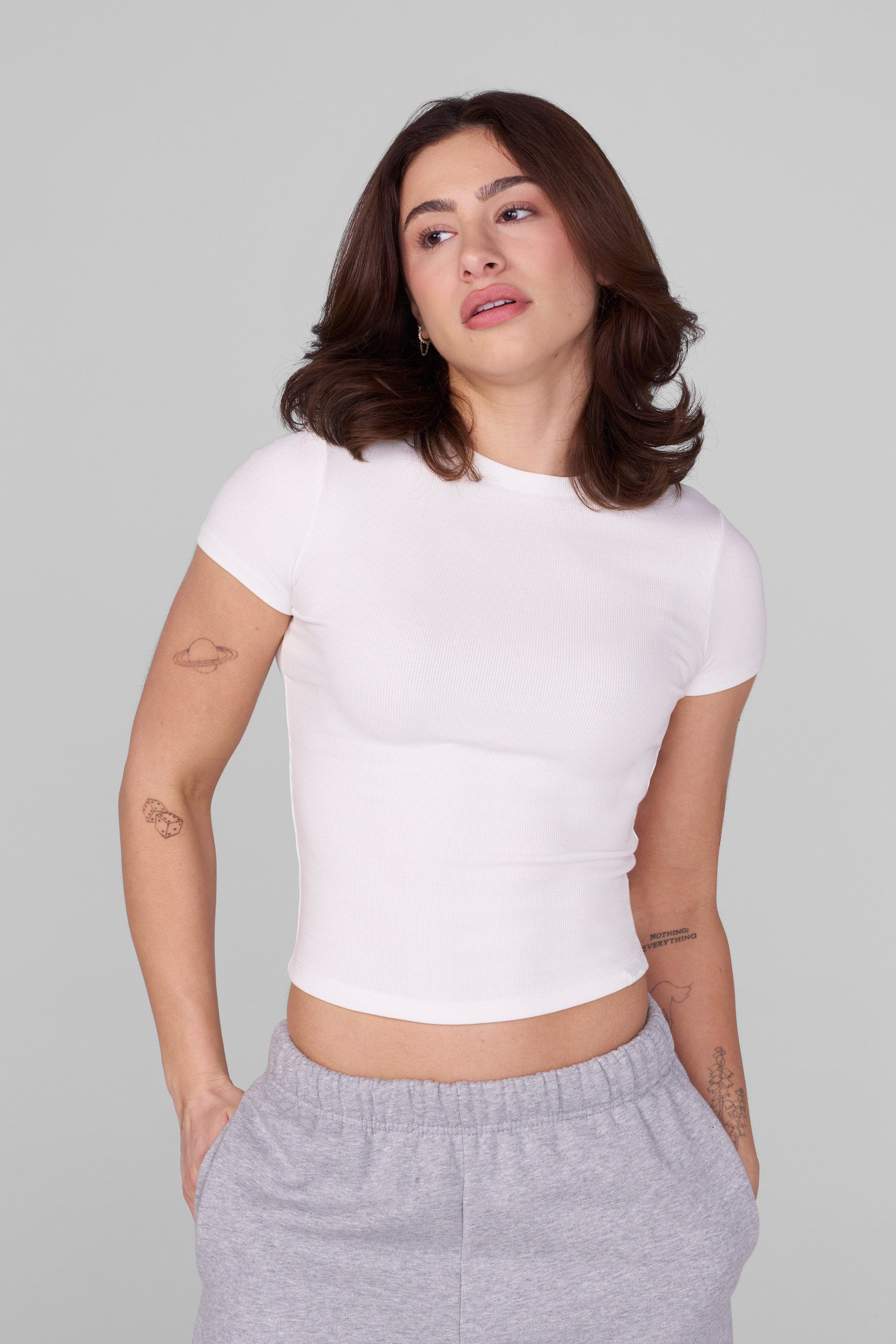 YoungLA W484 Classic Baby Tee White