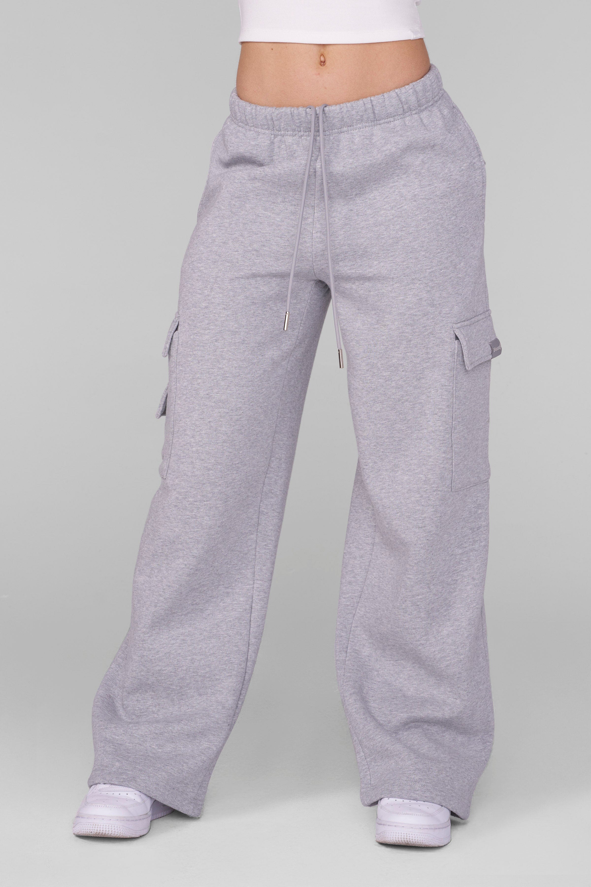 YoungLA W272 Classic Cargo Jogger Heather Grey