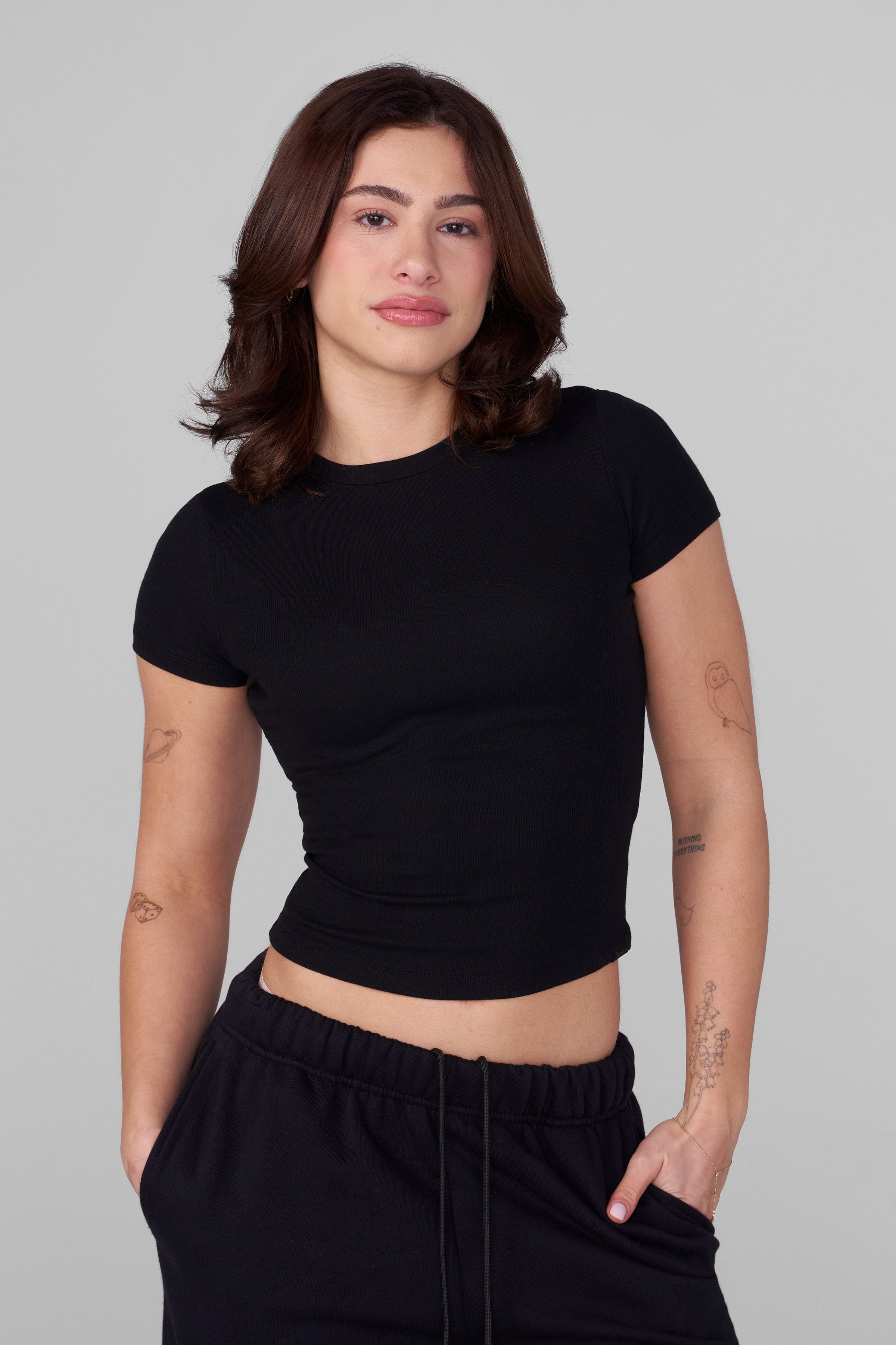 YoungLA W484 Classic Baby Tee Black