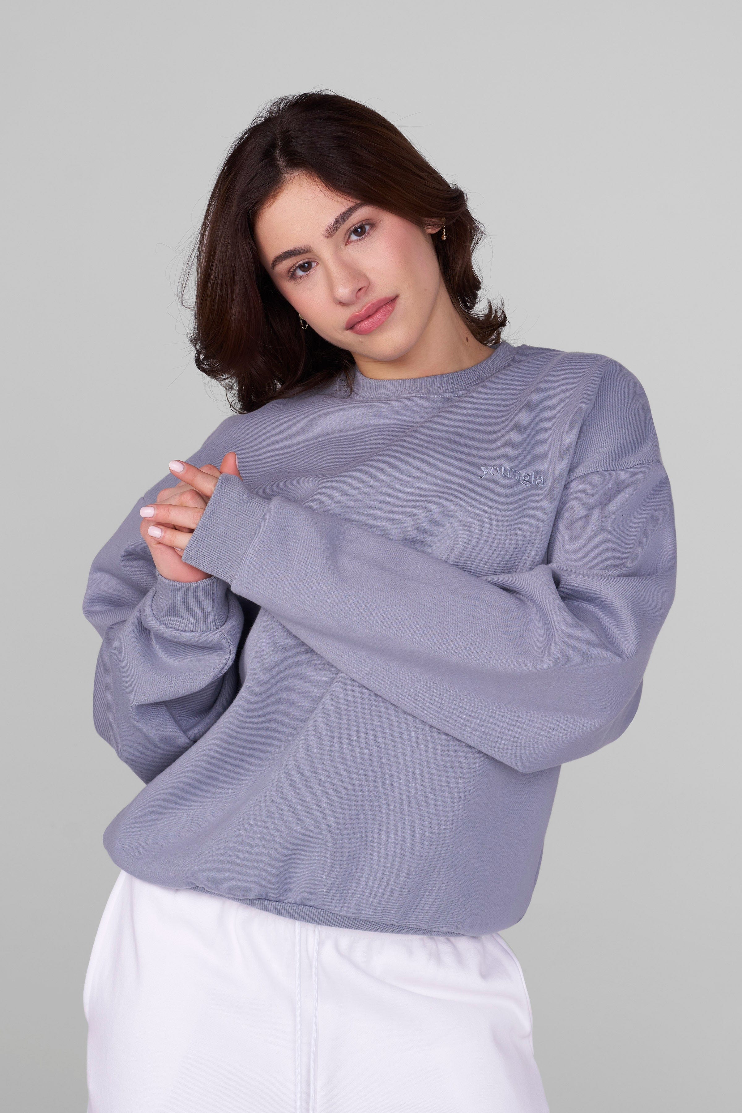 YoungLA W557 Classic Crewneck Dusty Blue