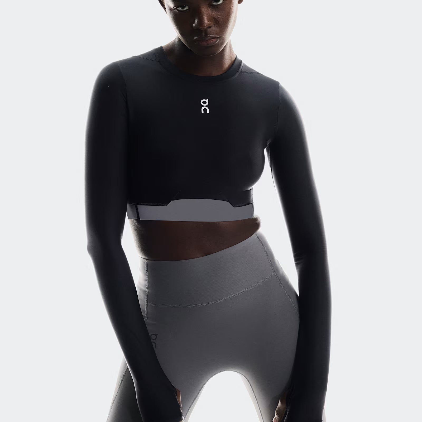 On Train Long Sleeve Crop Black (Women'S)