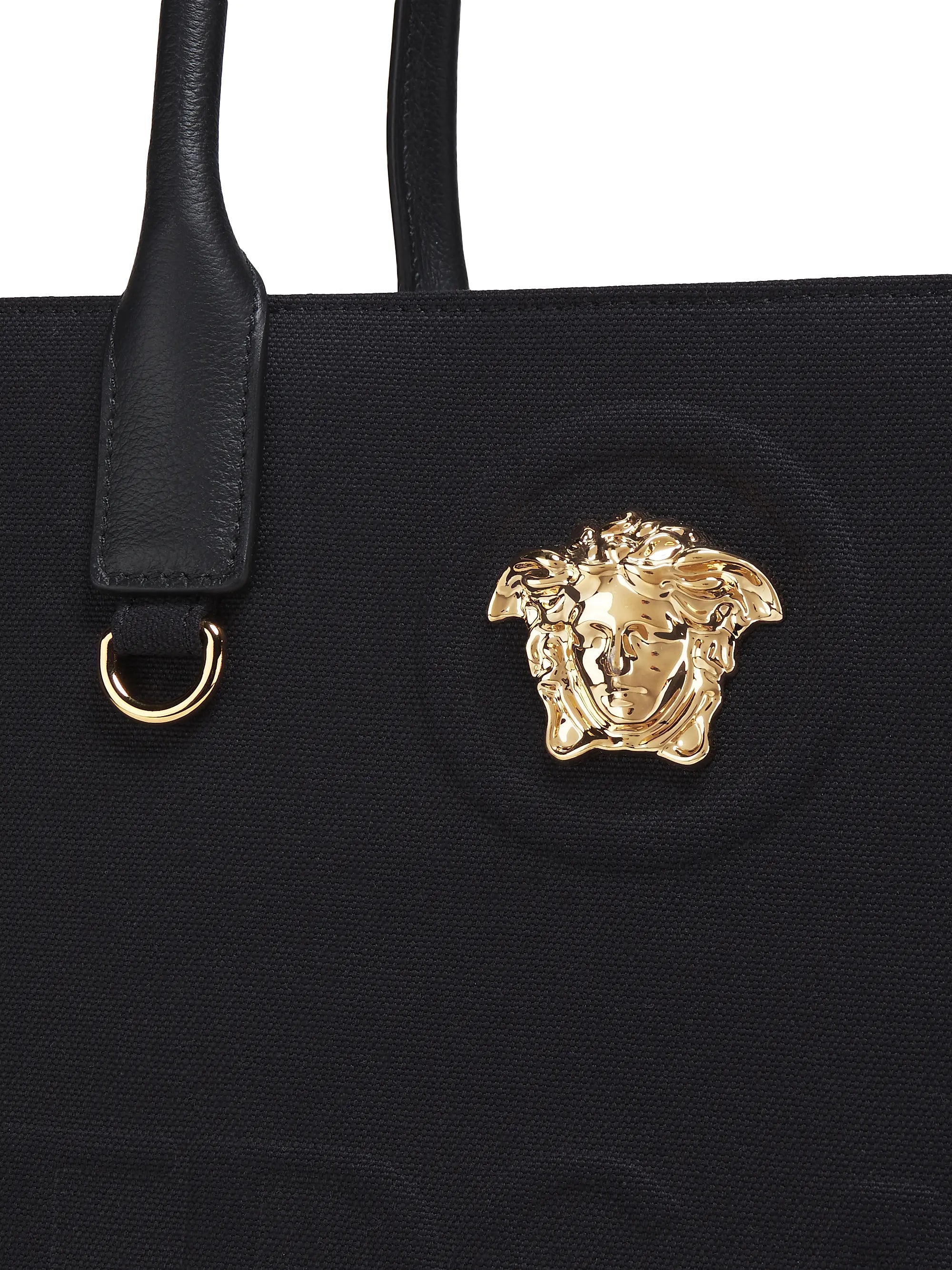 Versace Logo Canvas Tote
