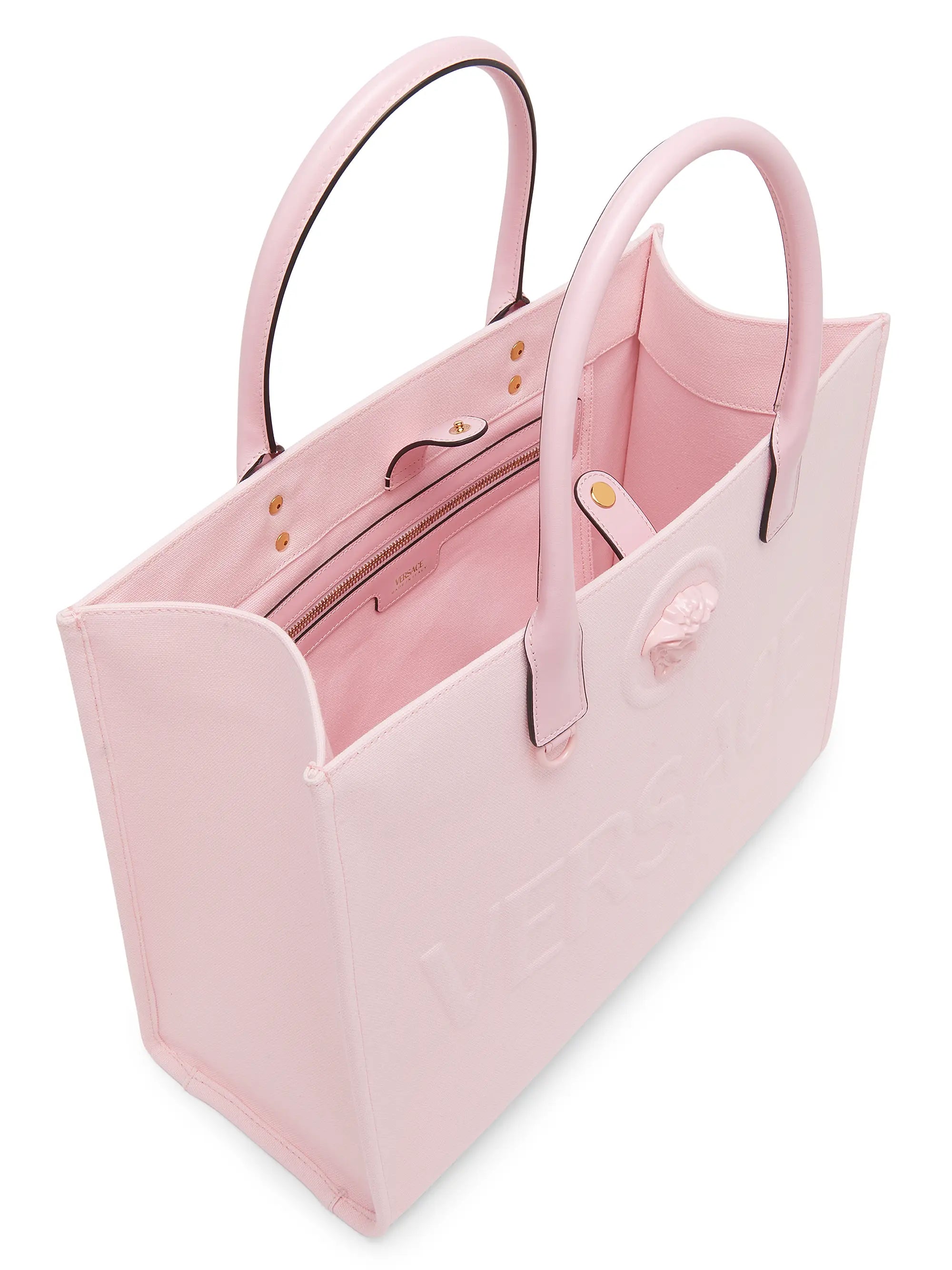Versace Logo Canvas Tote