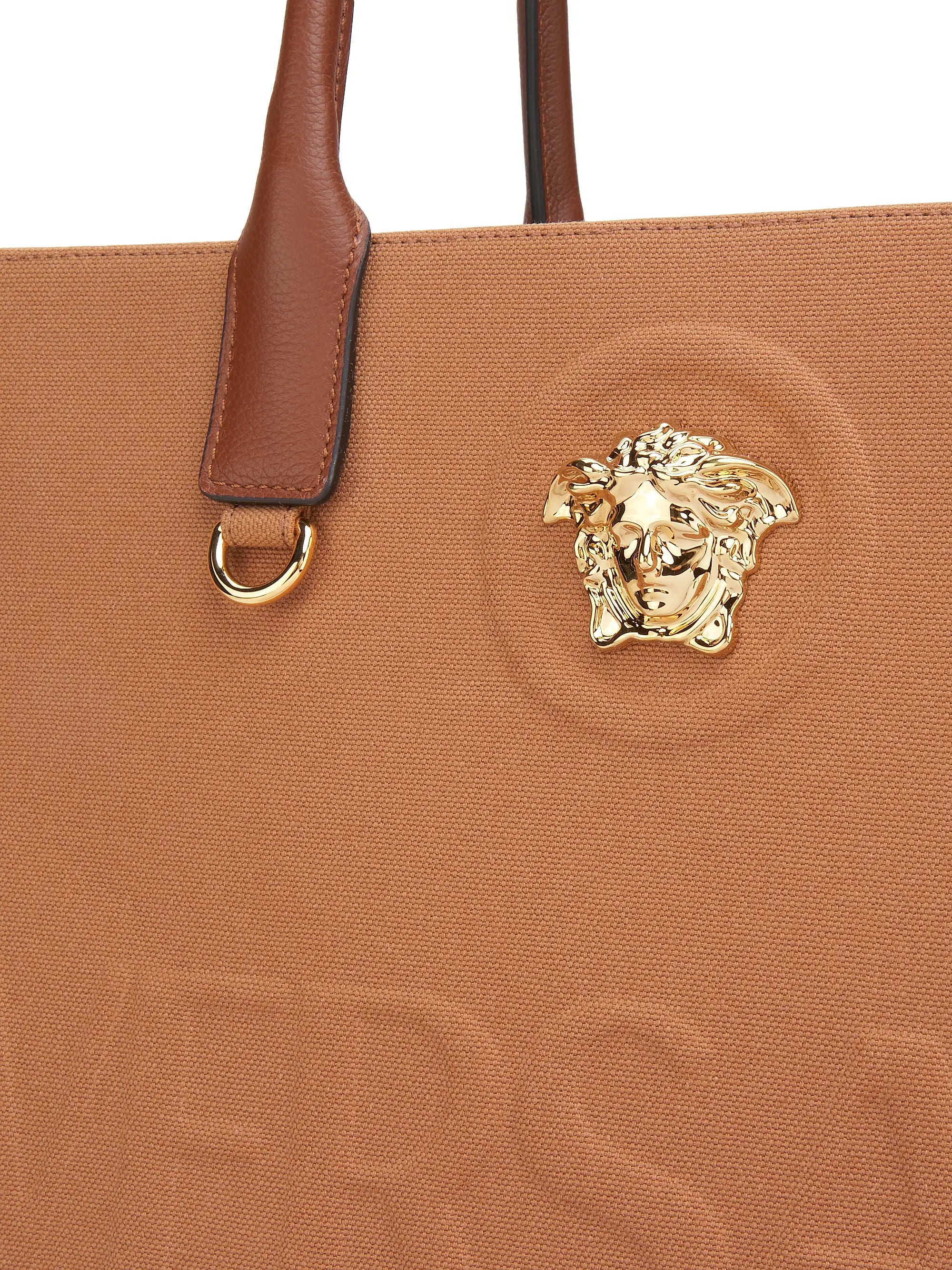 Versace Logo Canvas Tote