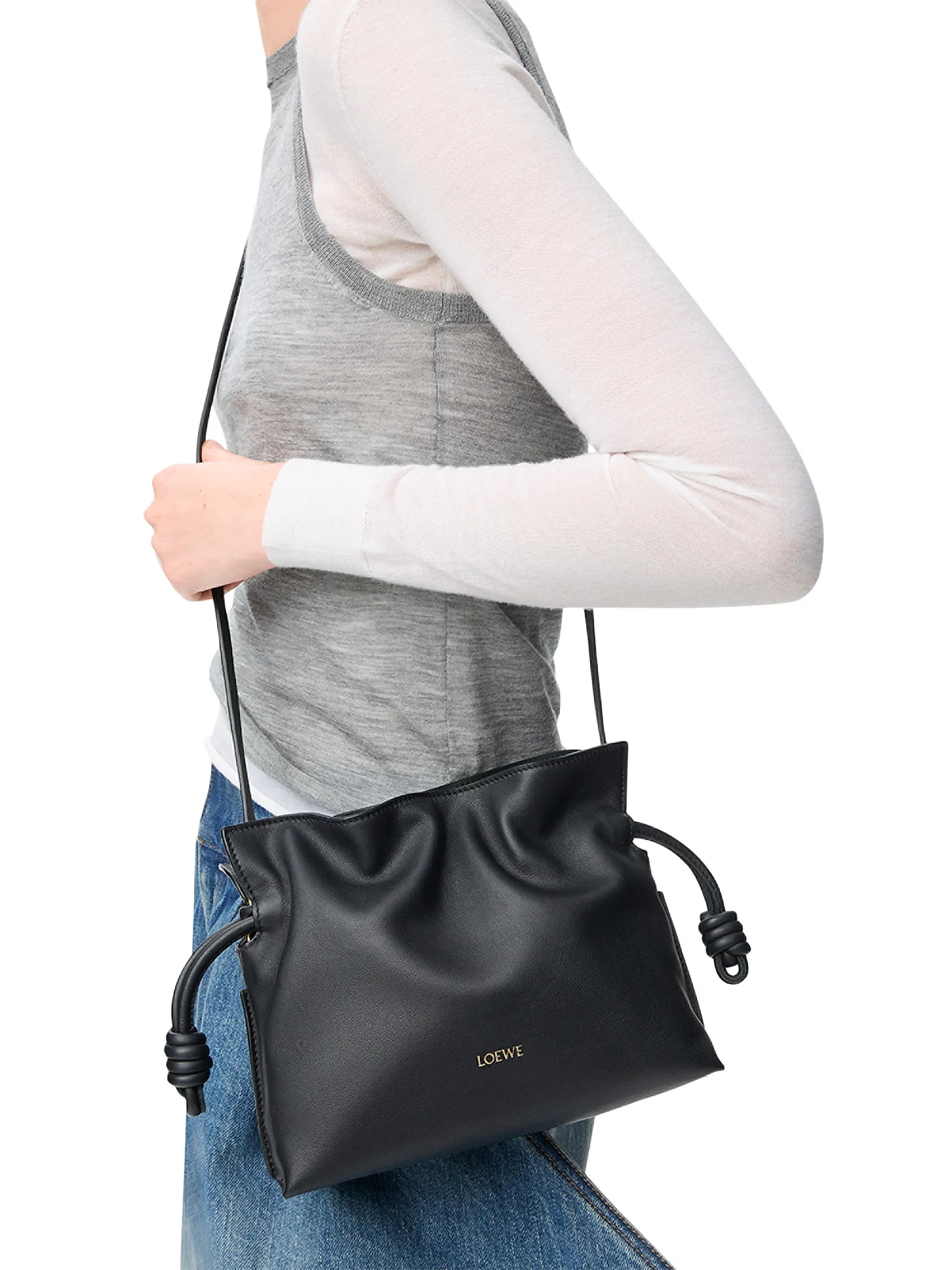 LOEWE Flamenco Mini Leather Clutch