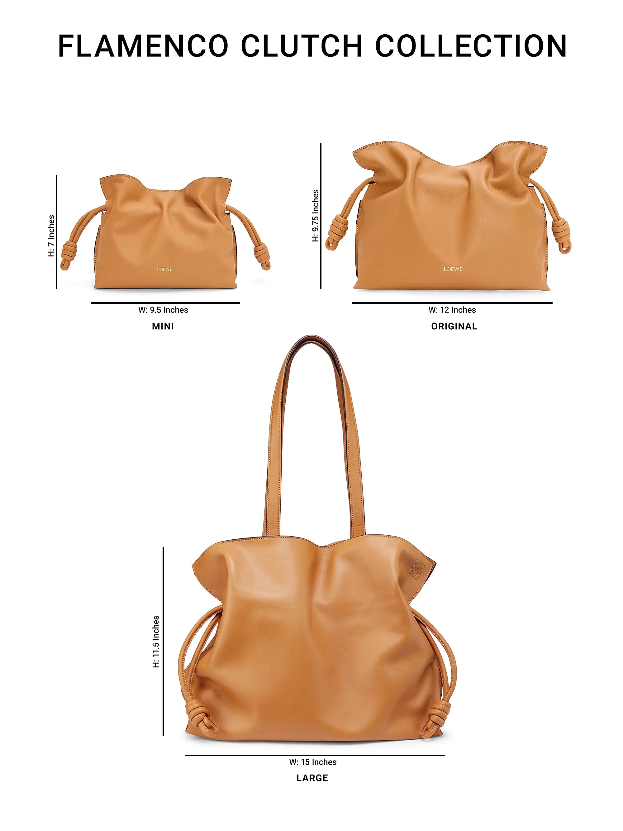 LOEWE Flamenco Mini Leather Clutch