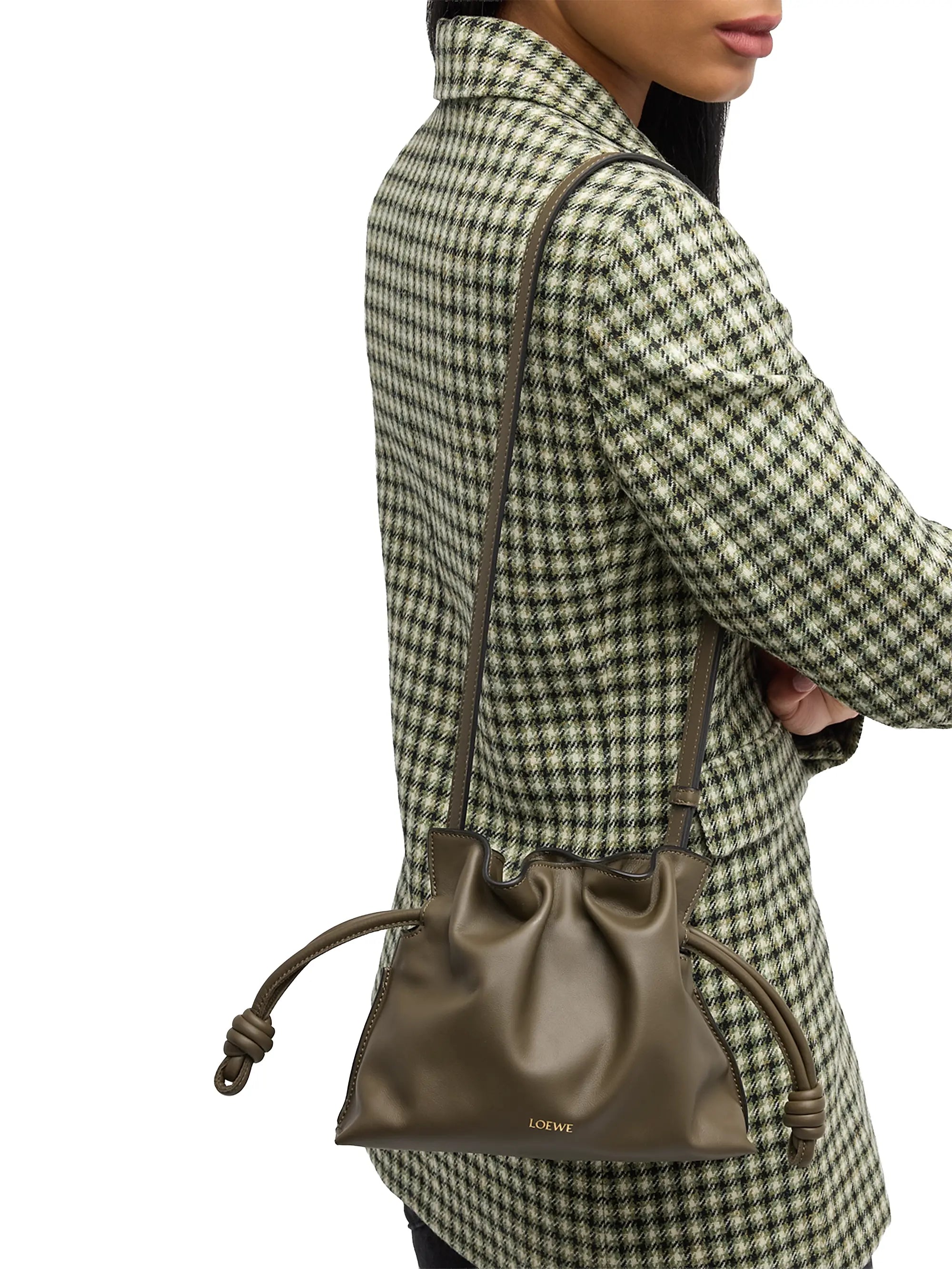 LOEWE Flamenco Mini Leather Clutch