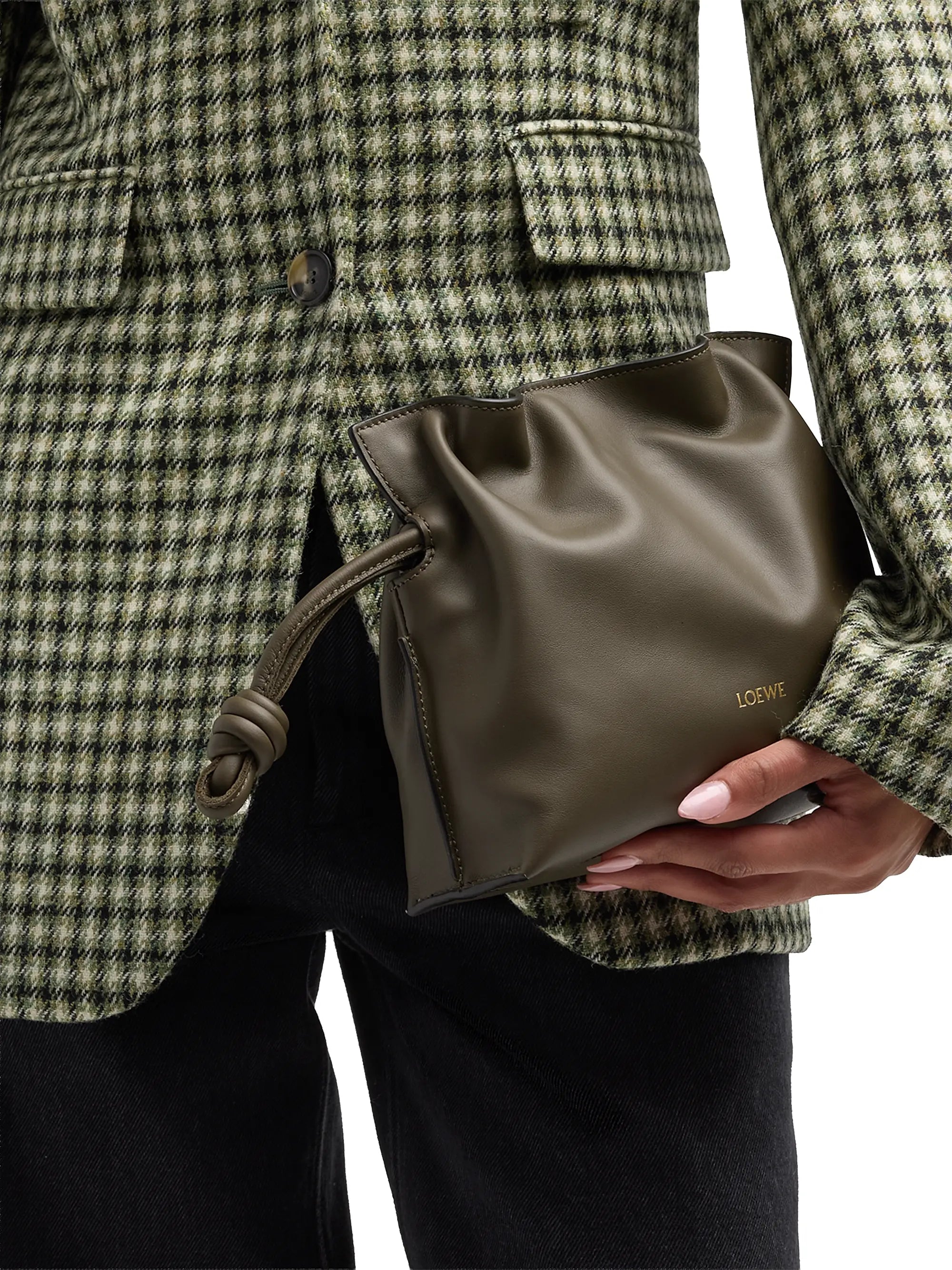 LOEWE Flamenco Mini Leather Clutch