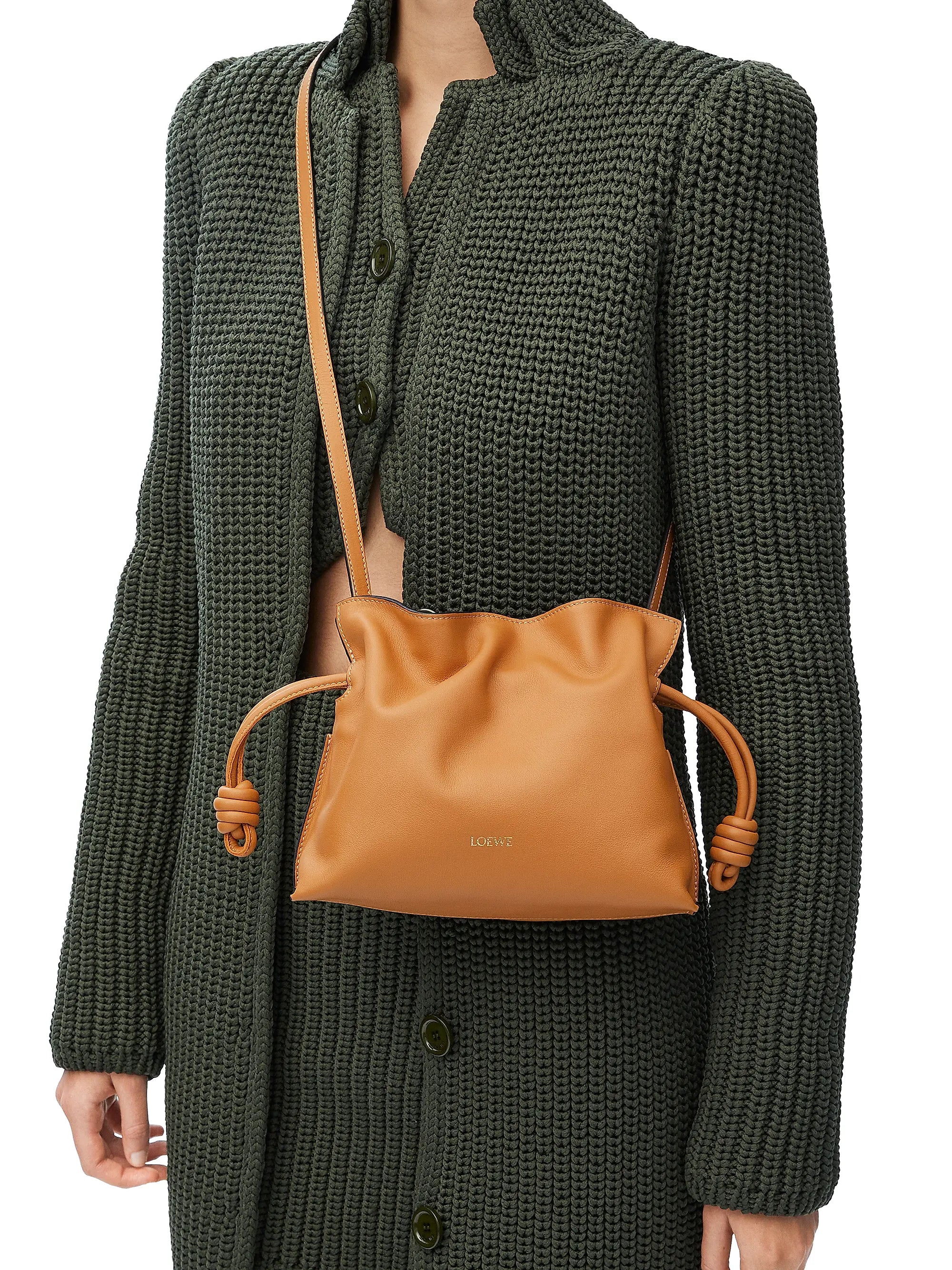 LOEWE Flamenco Mini Leather Clutch