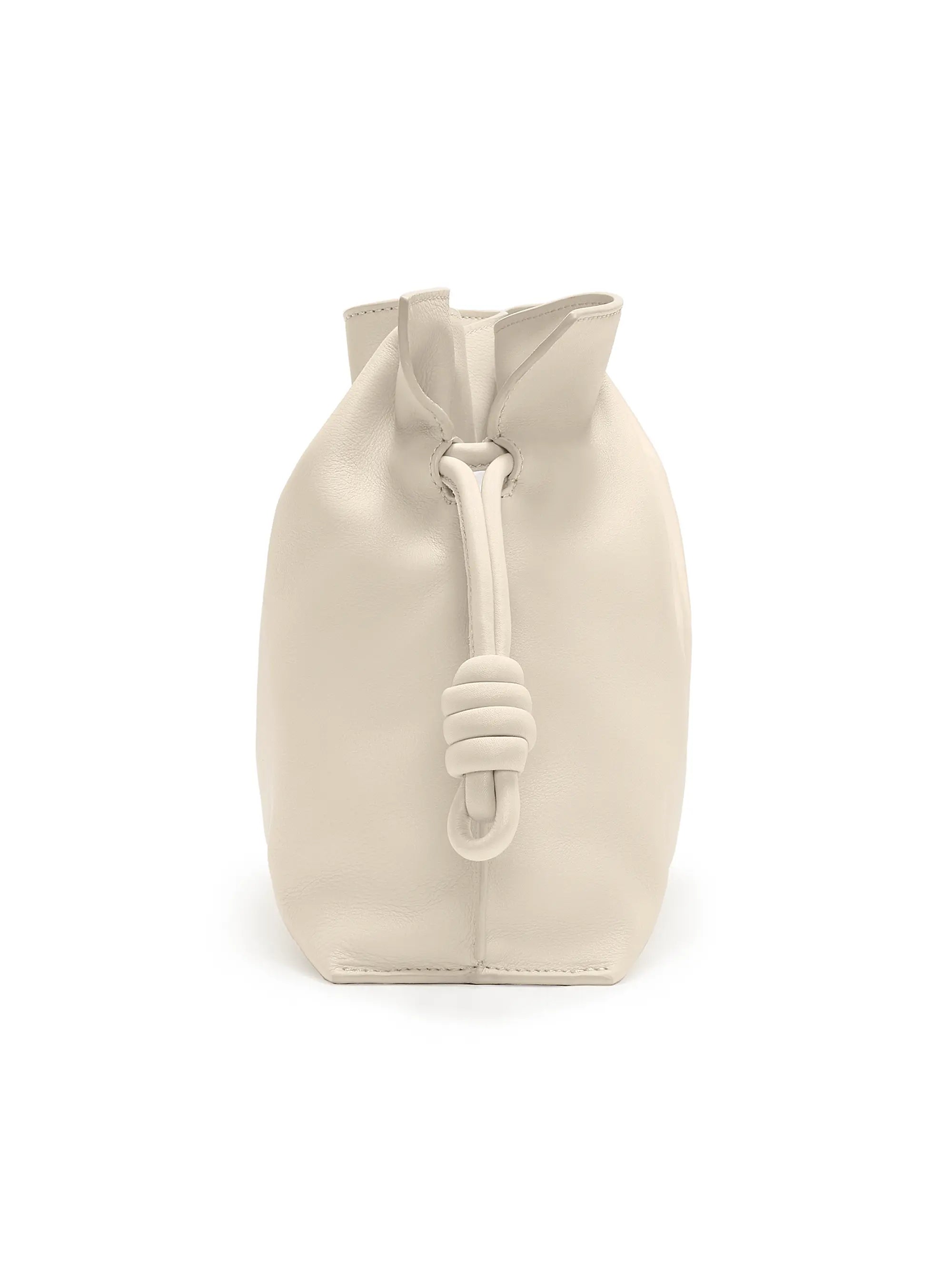 LOEWE Flamenco Drawstring Smooth Leather Clutch