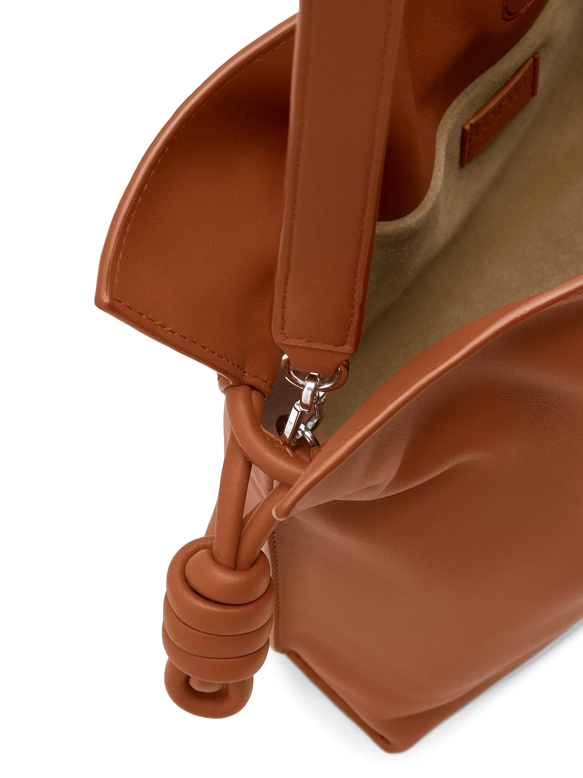 LOEWE Flamenco Drawstring Smooth Leather Clutch
