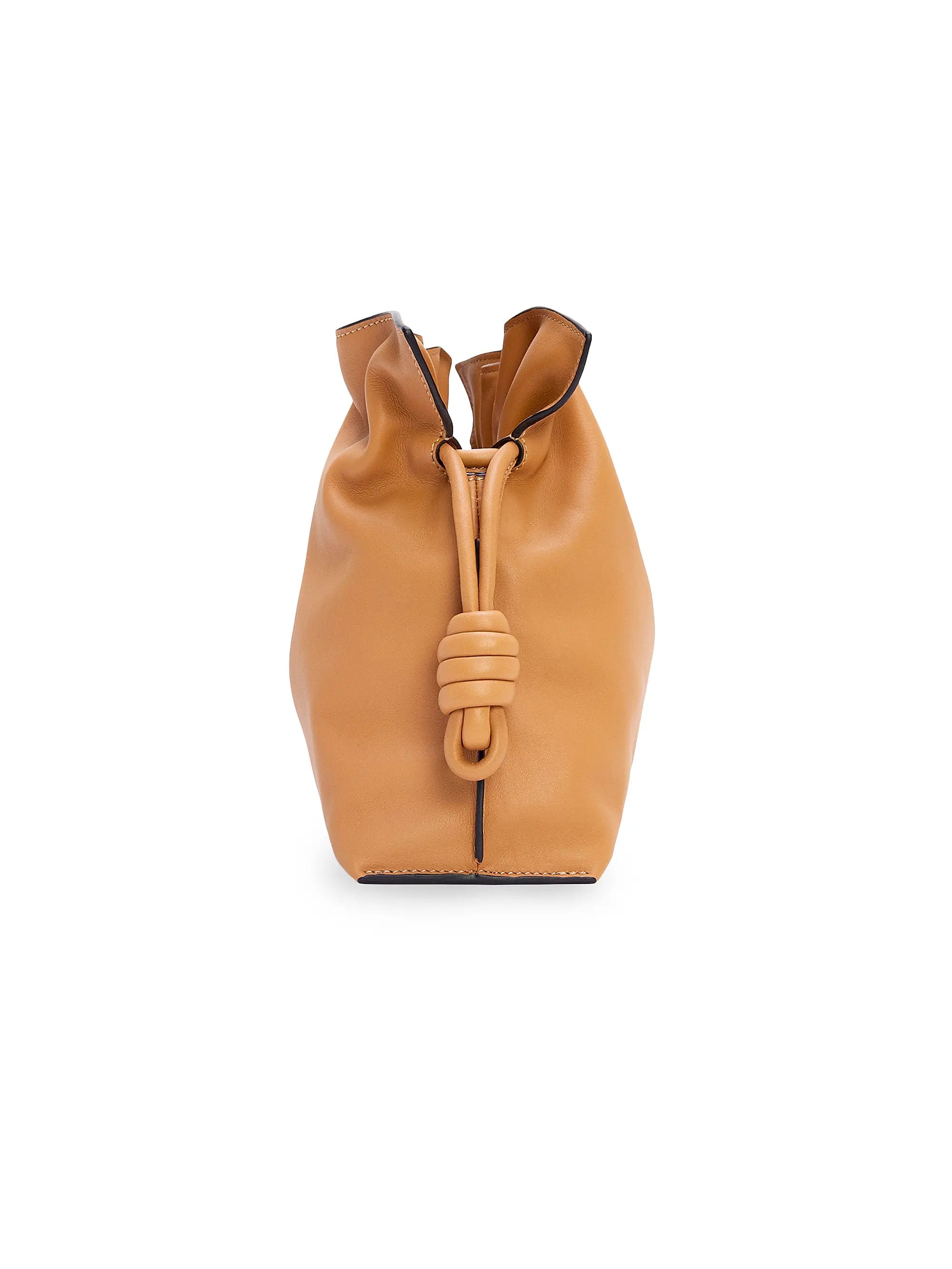LOEWE Flamenco Drawstring Smooth Leather Clutch