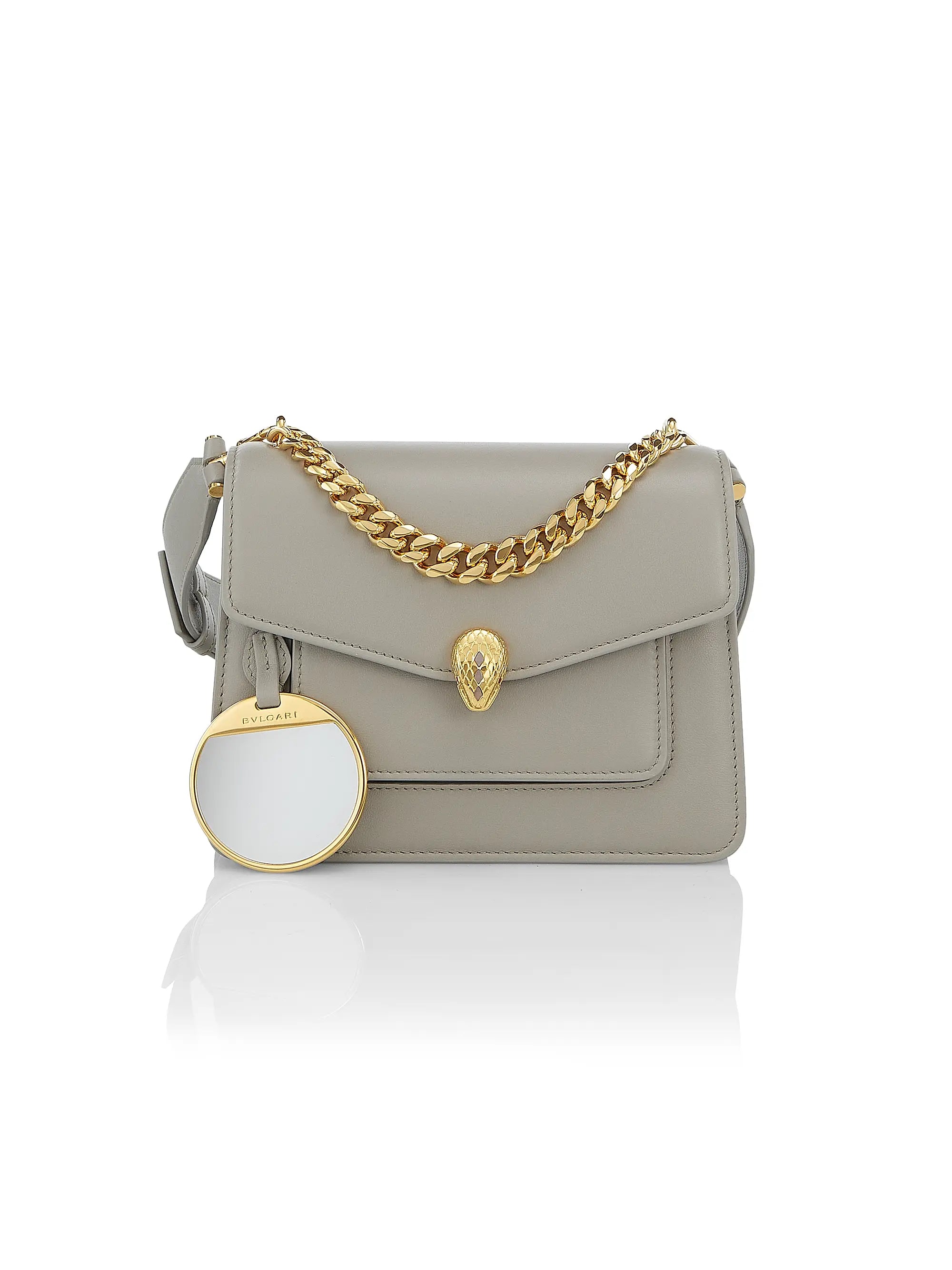 BVLGARI Maxi Serpenti Leather Chain Crossbody Bag