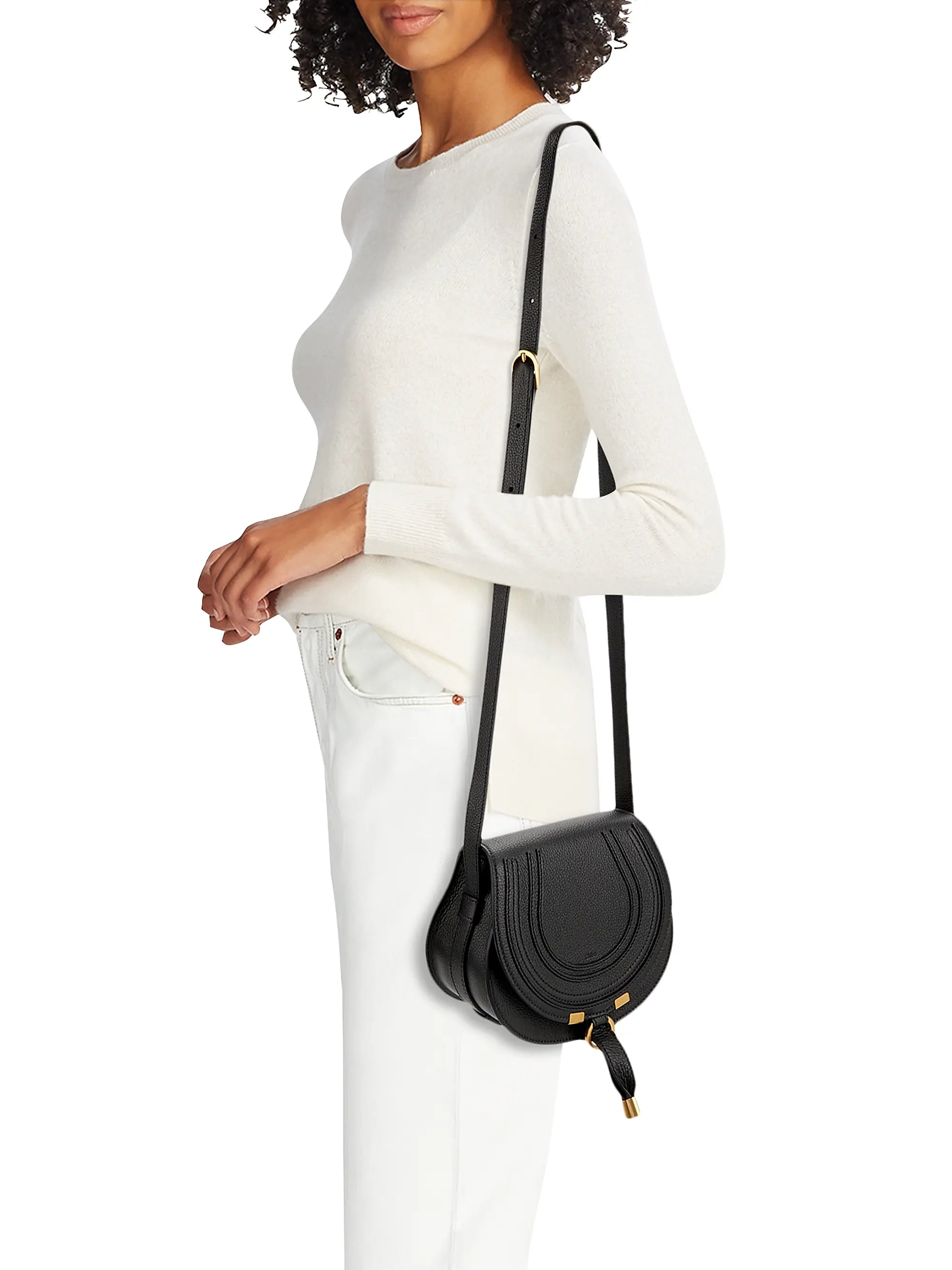 Chloé Mini Marcie Leather Saddle Bag