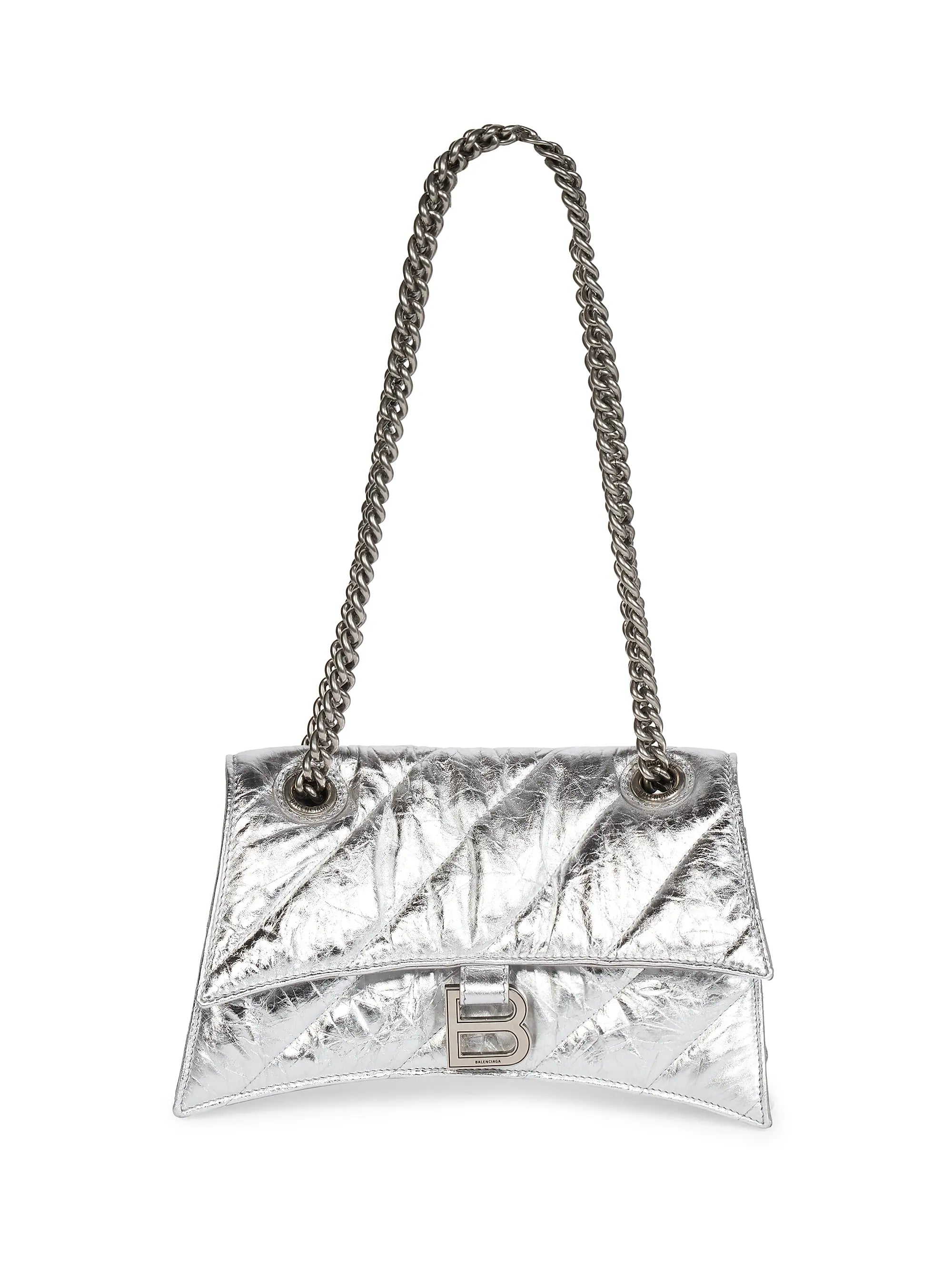 Balenciaga Crush Small Chain Bag Metallized Quilted