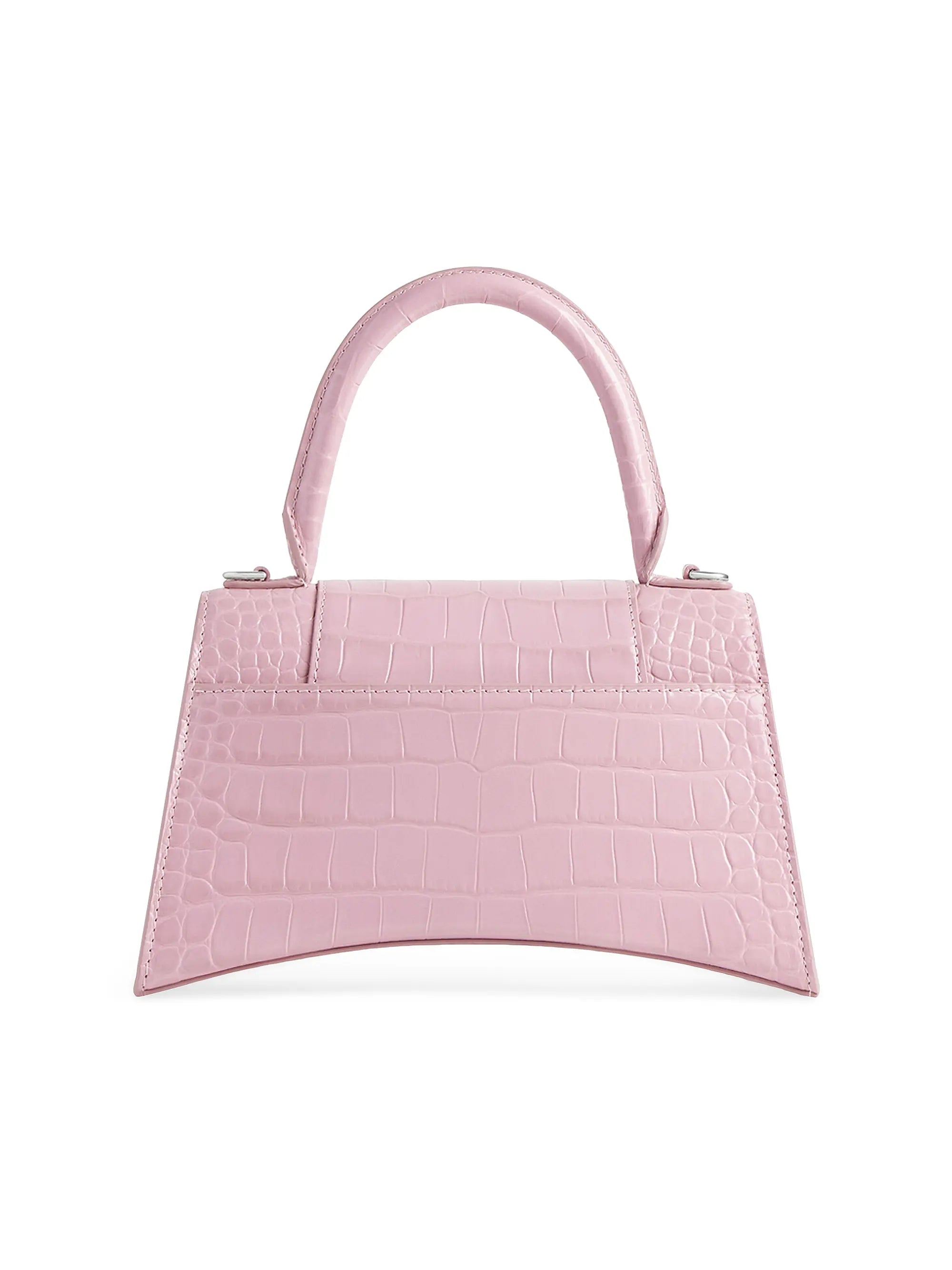 Balenciaga Hourglass Small Handbag Crocodile Embossed