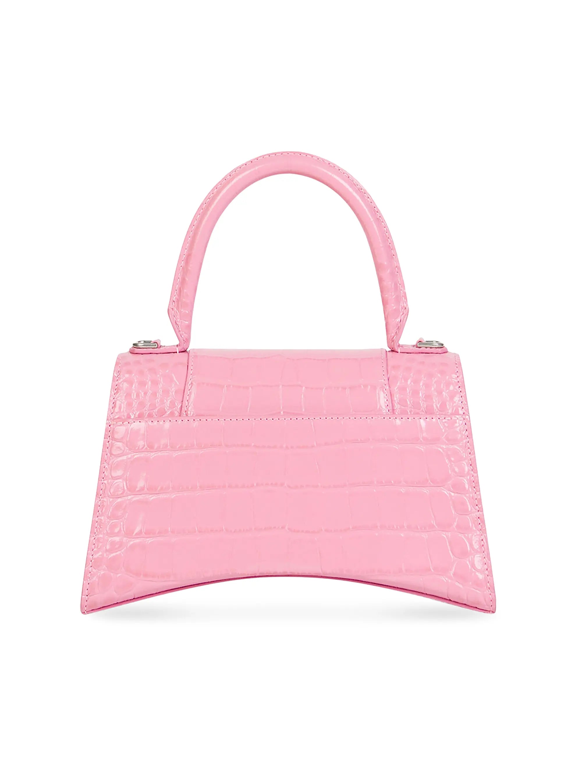 Balenciaga Hourglass Small Handbag Crocodile Embossed