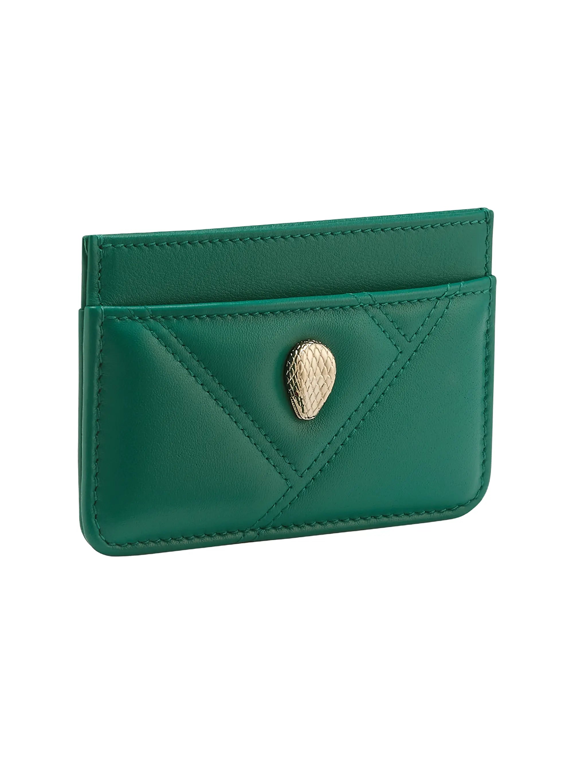 BVLGARI Cabochon Leather Card Case