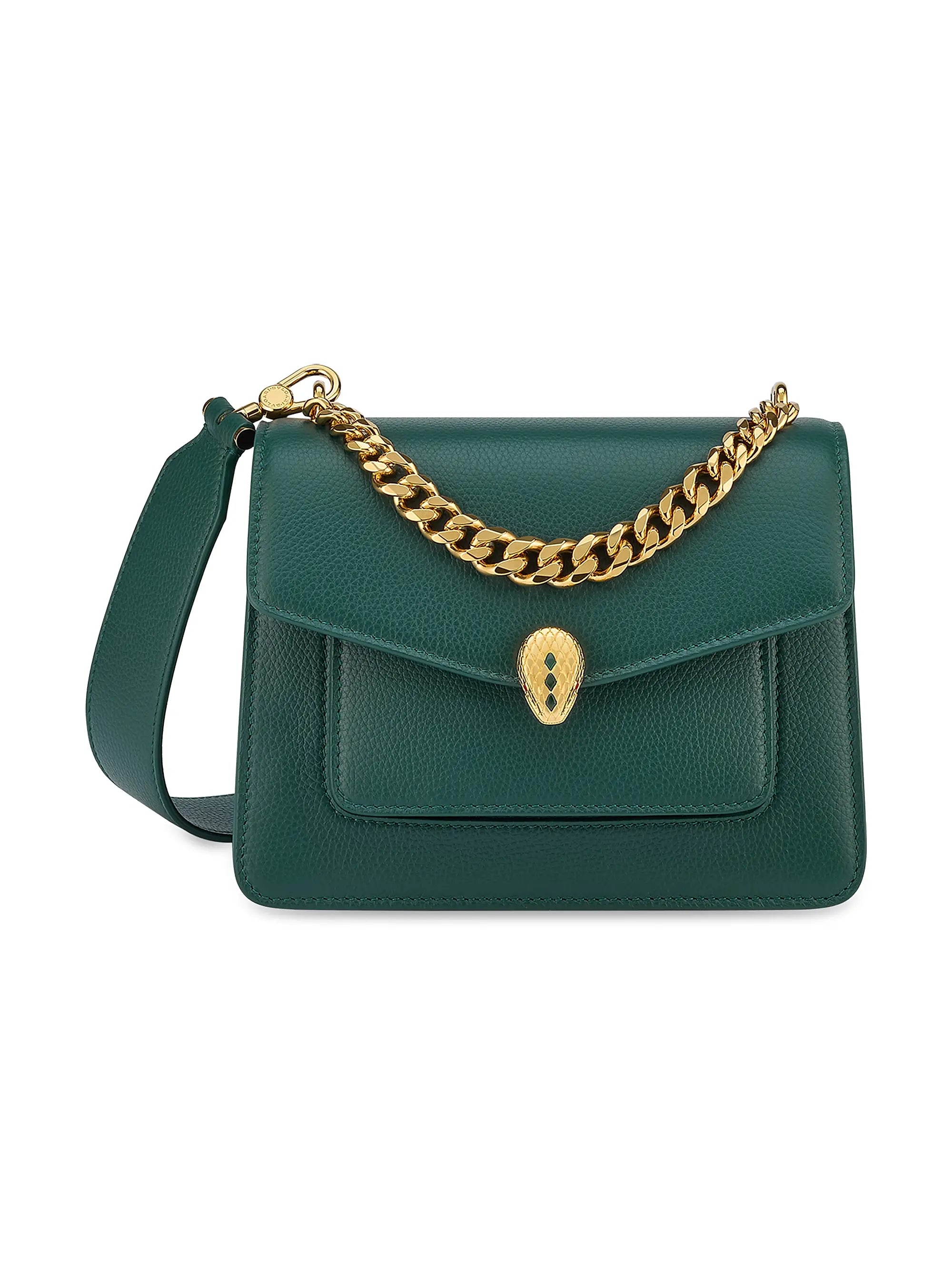 BVLGARI Serpenti Maxi Chain Leather Shoulder Bag