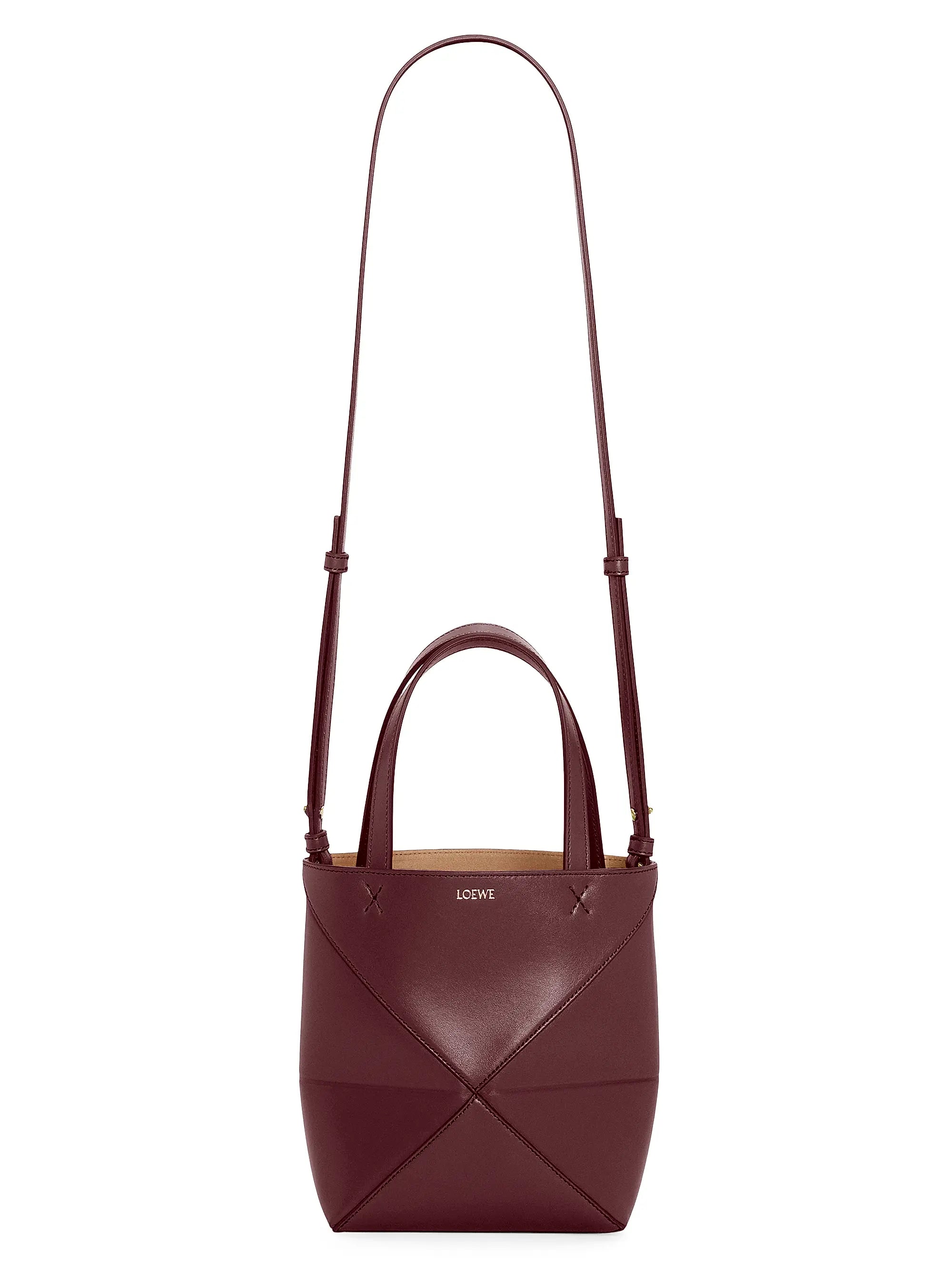 LOEWE Mini Puzzle Fold Leather Tote Bag