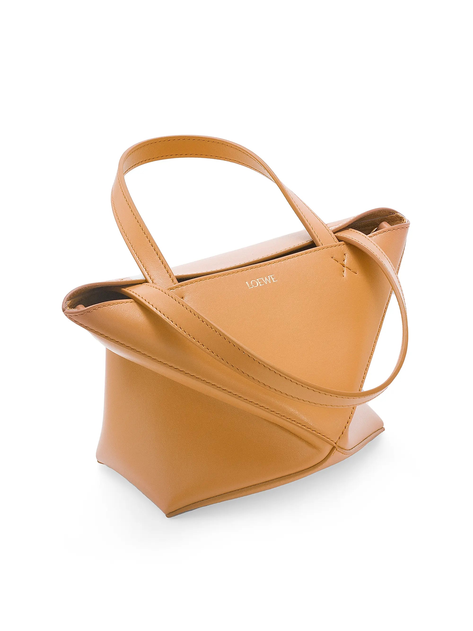LOEWE Mini Puzzle Fold Leather Tote Bag