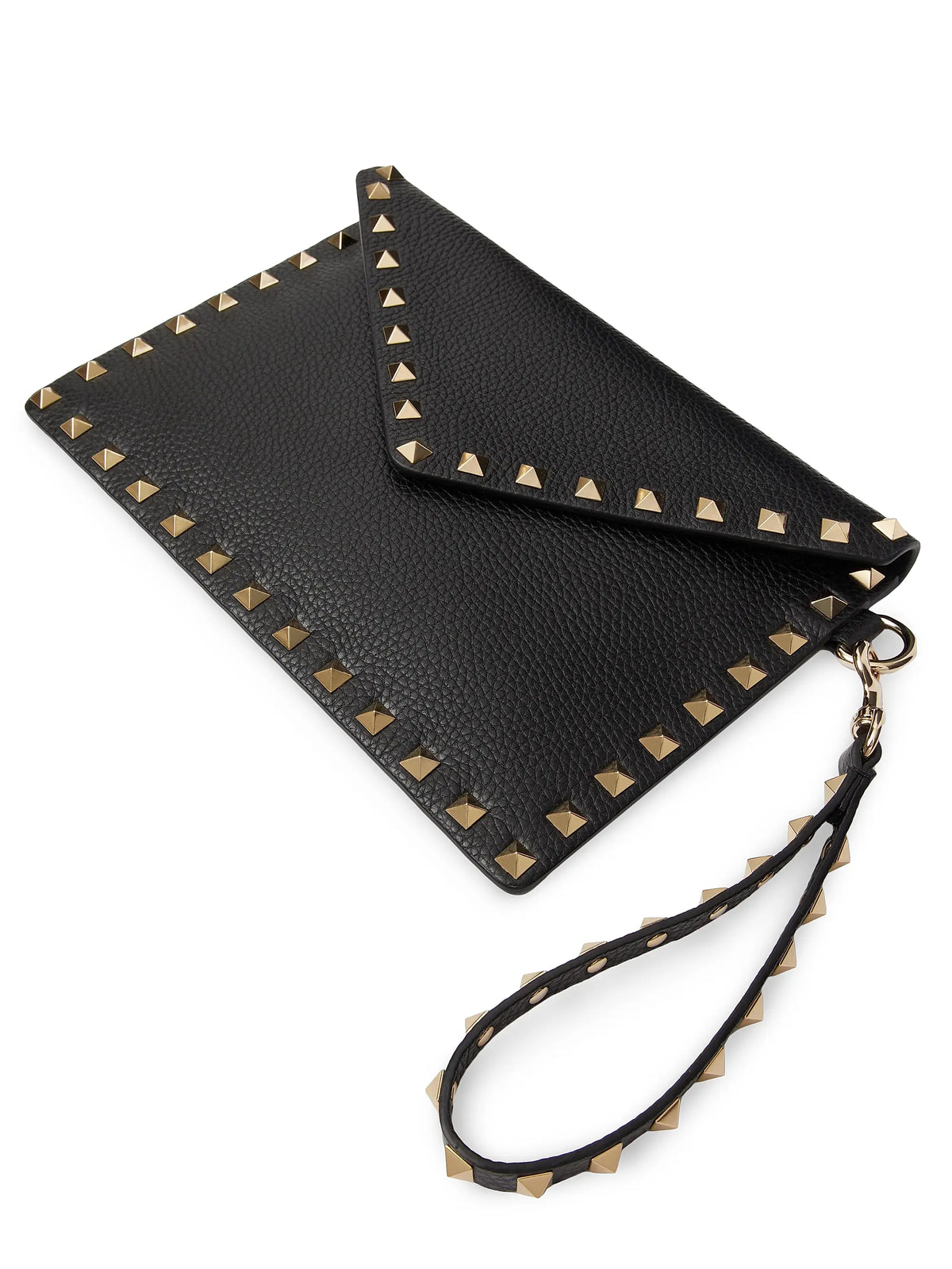 Valentino Garavani Rockstud Grainy Calfskin Pouch