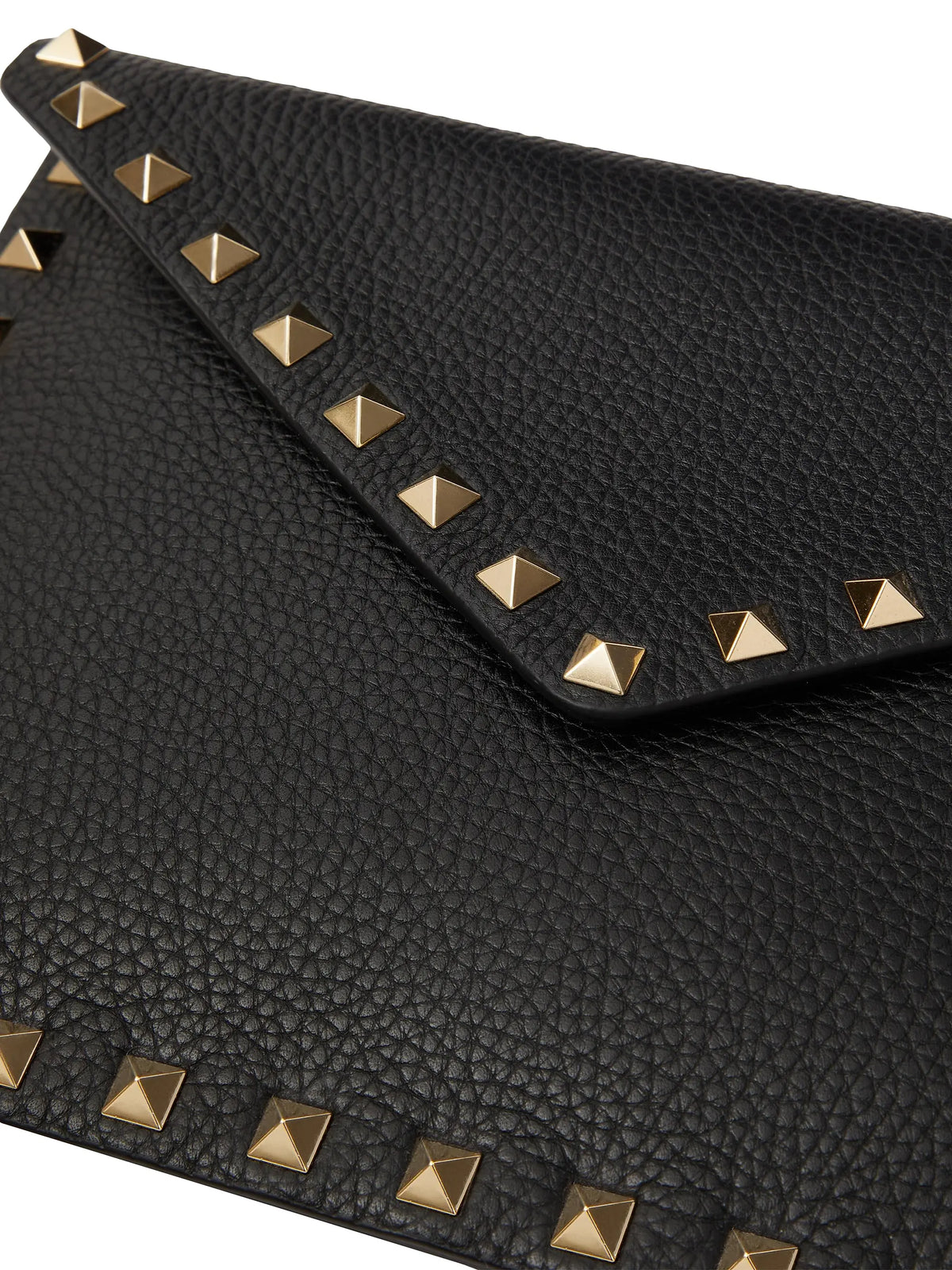Valentino Garavani Rockstud Grainy Calfskin Pouch