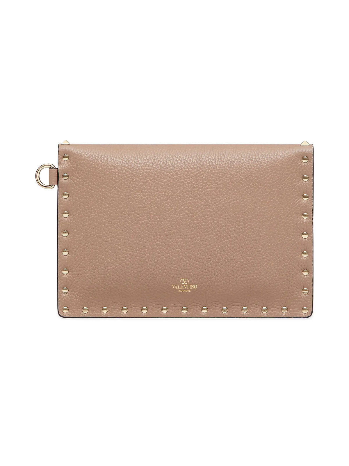 Valentino Garavani Rockstud Grainy Calfskin Pouch
