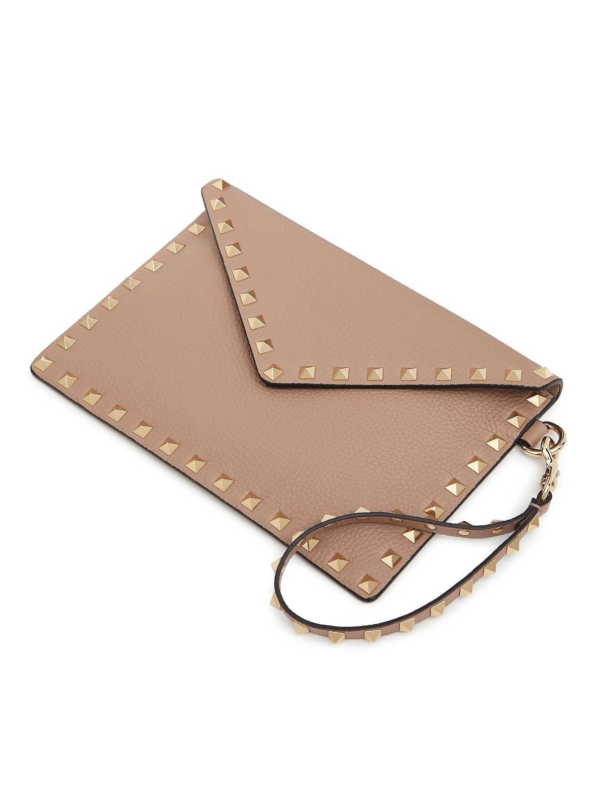 Valentino Garavani Rockstud Grainy Calfskin Pouch