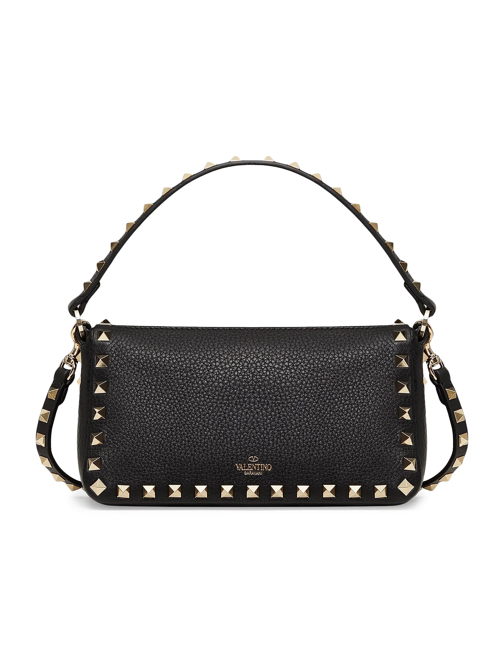 Valentino Garavani Small Rockstud Grainy Calfskin Crossbody Bag