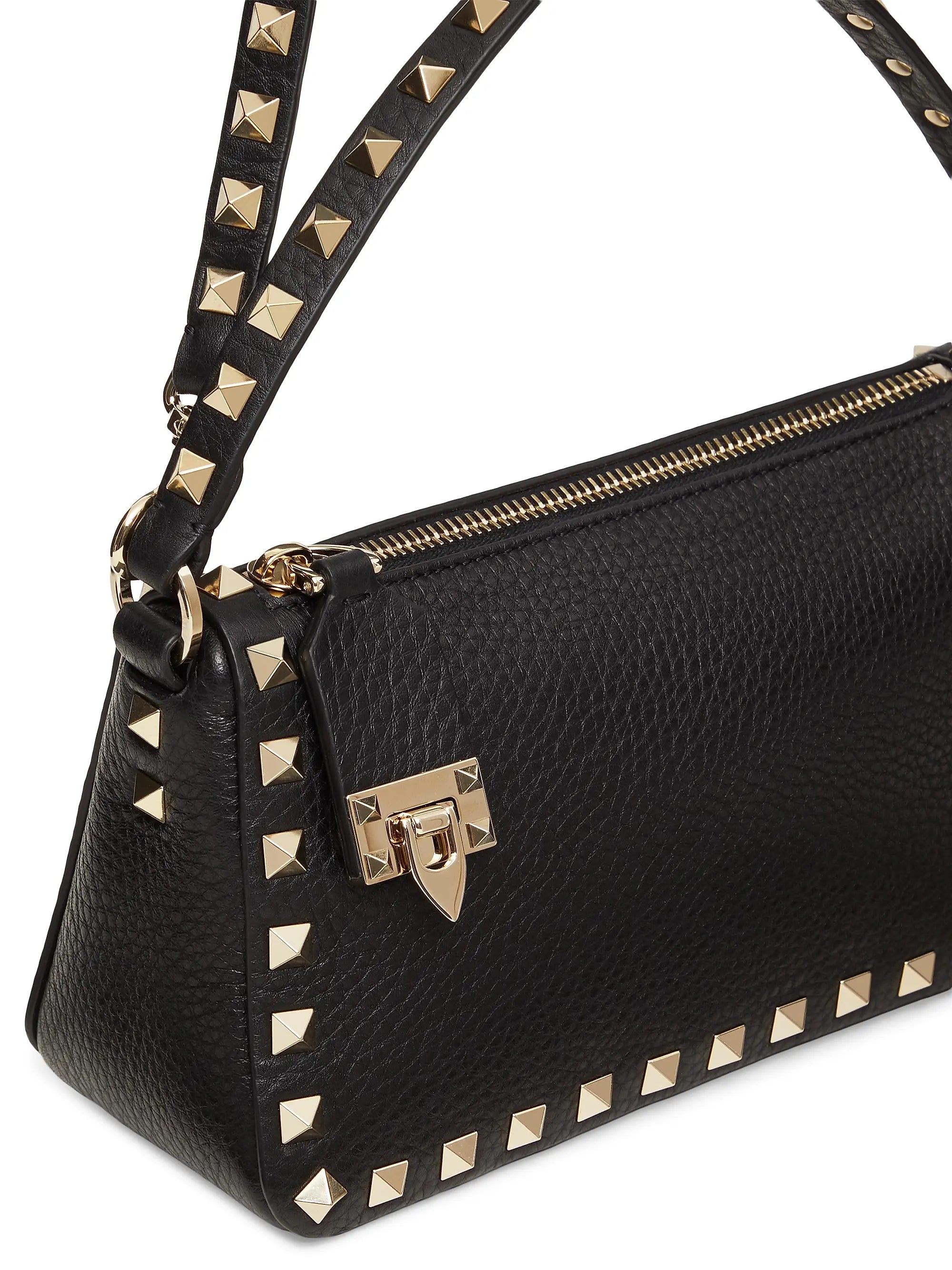 Valentino Garavani Small Rockstud Grainy Calfskin Crossbody Bag