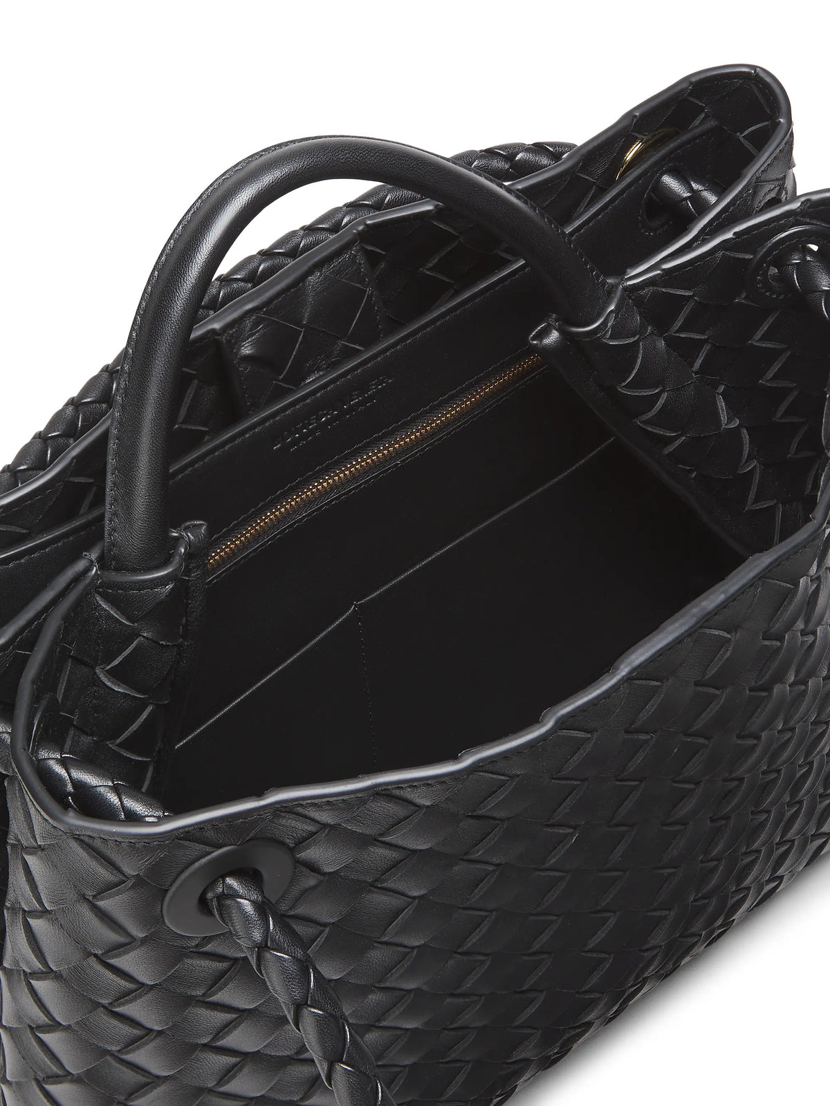 Bottega Veneta Medium Andiamo Intrecciato Leather Top-Handle Bag