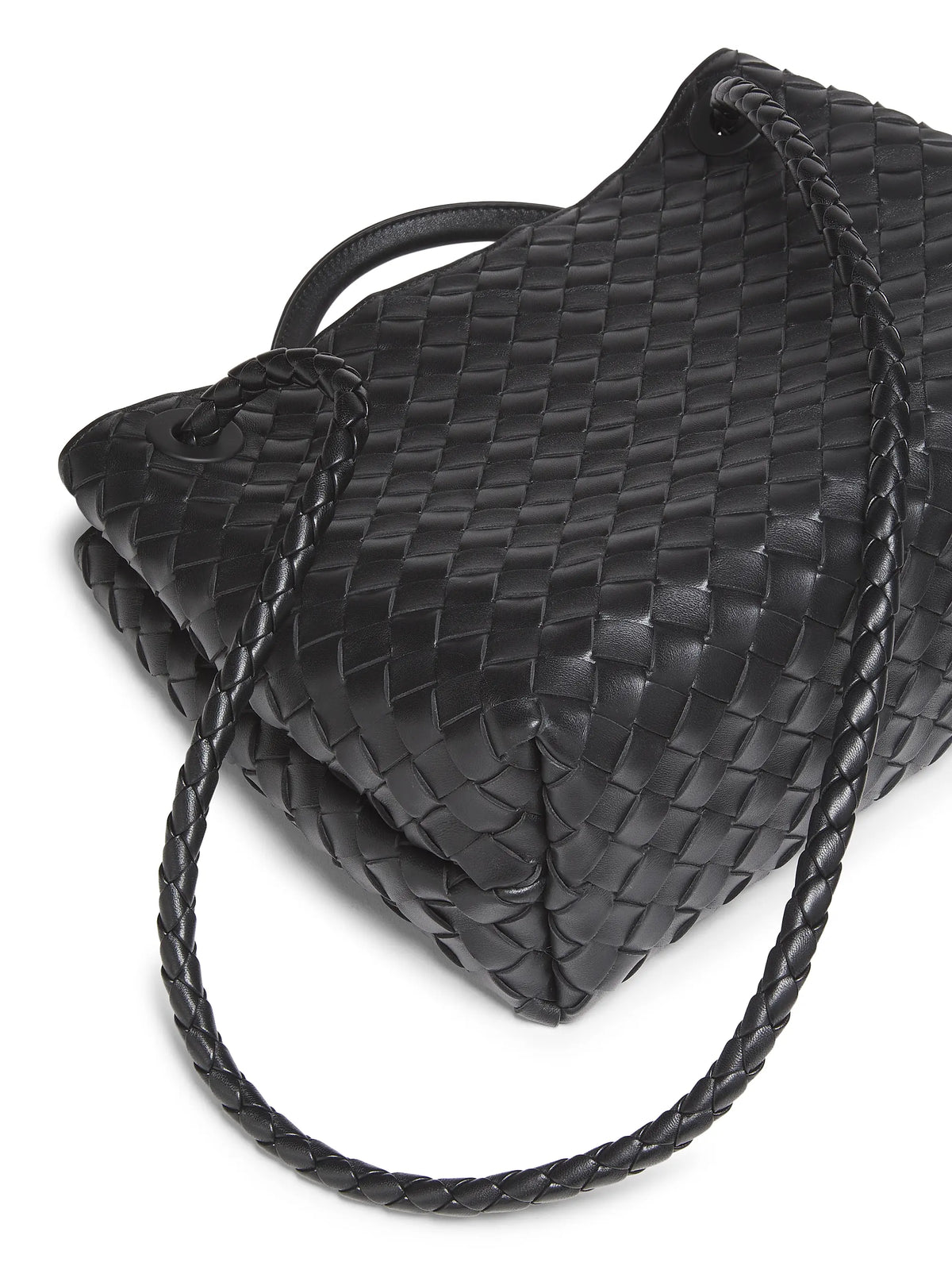 Bottega Veneta Medium Andiamo Intrecciato Leather Top-Handle Bag