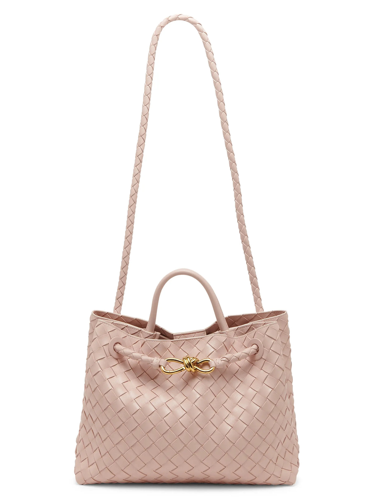 Bottega Veneta Medium Andiamo Intrecciato Leather Top-Handle Bag
