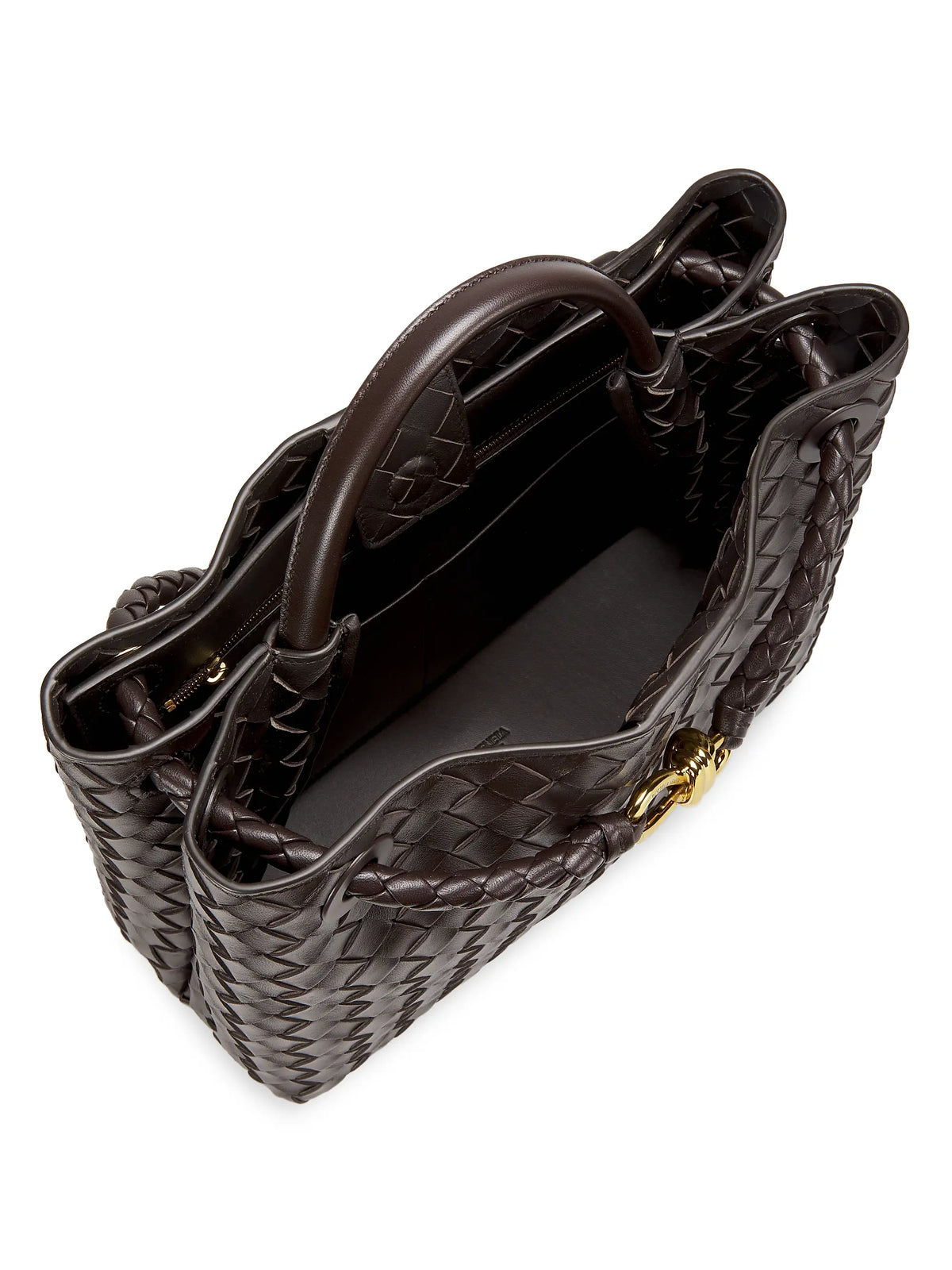 Bottega Veneta Medium Andiamo Intrecciato Leather Top-Handle Bag